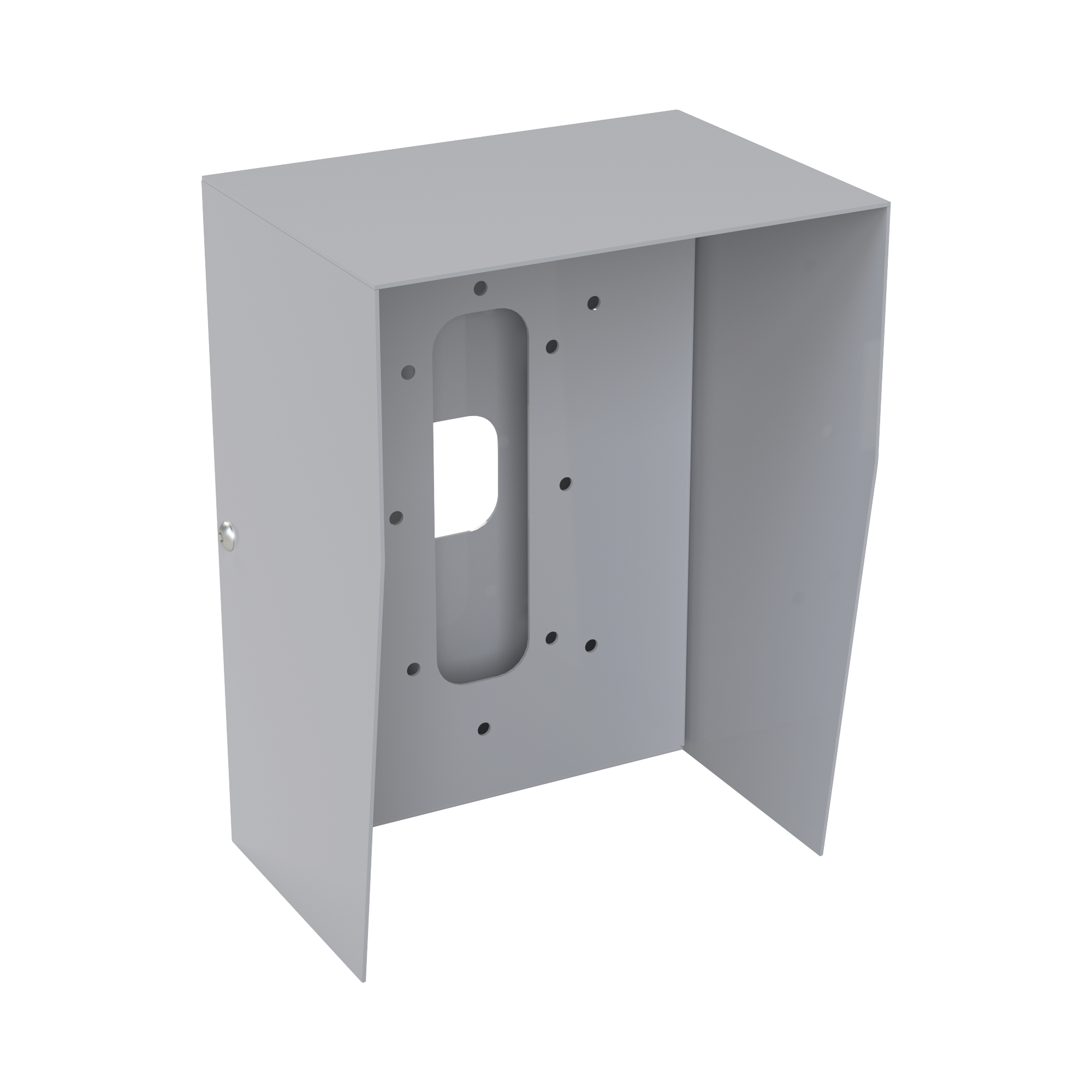 Cubierta Industrial para montaje de Porteros IP Fanvil y Grandstream, pintura electrostática color gris. EPCOM INDUSTRIAL BASEINT