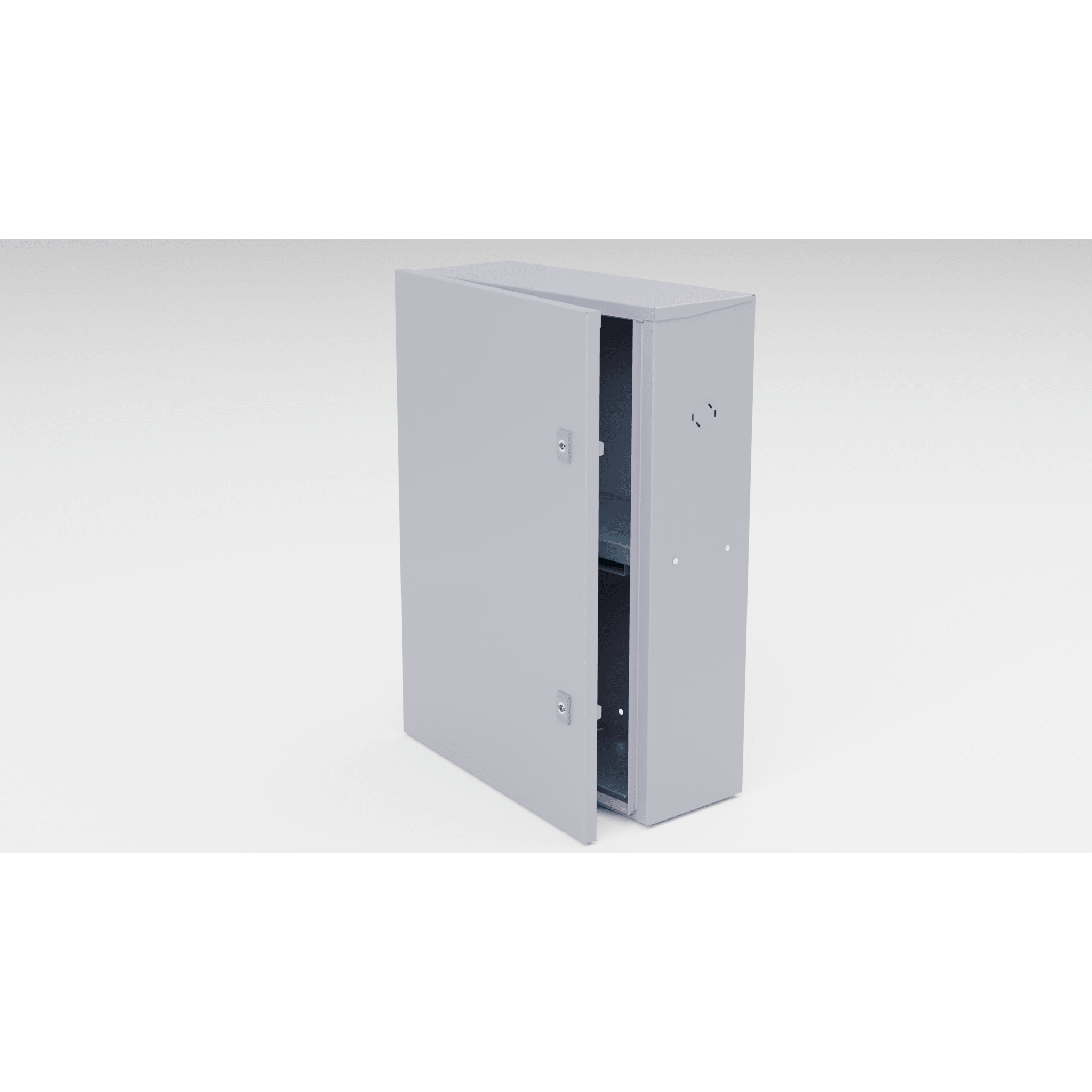 Gabinete para instalación de 2 Baterías , Fabricado en Lámina Galvanizada, Accesorios para poste (No incluidos) EPCOM INDUSTRIAL GBP02