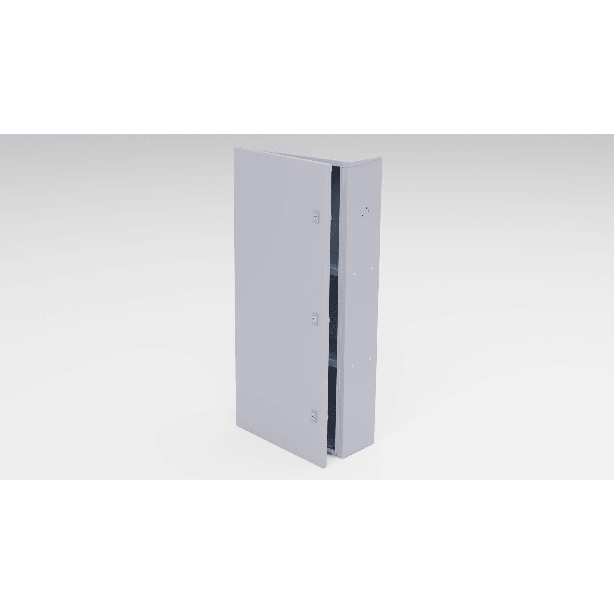 Gabinete para instalación de 3 Baterías , Fabricado en Lámina Galvanizada, Accesorios para poste (No incluidos) EPCOM INDUSTRIAL GBP03