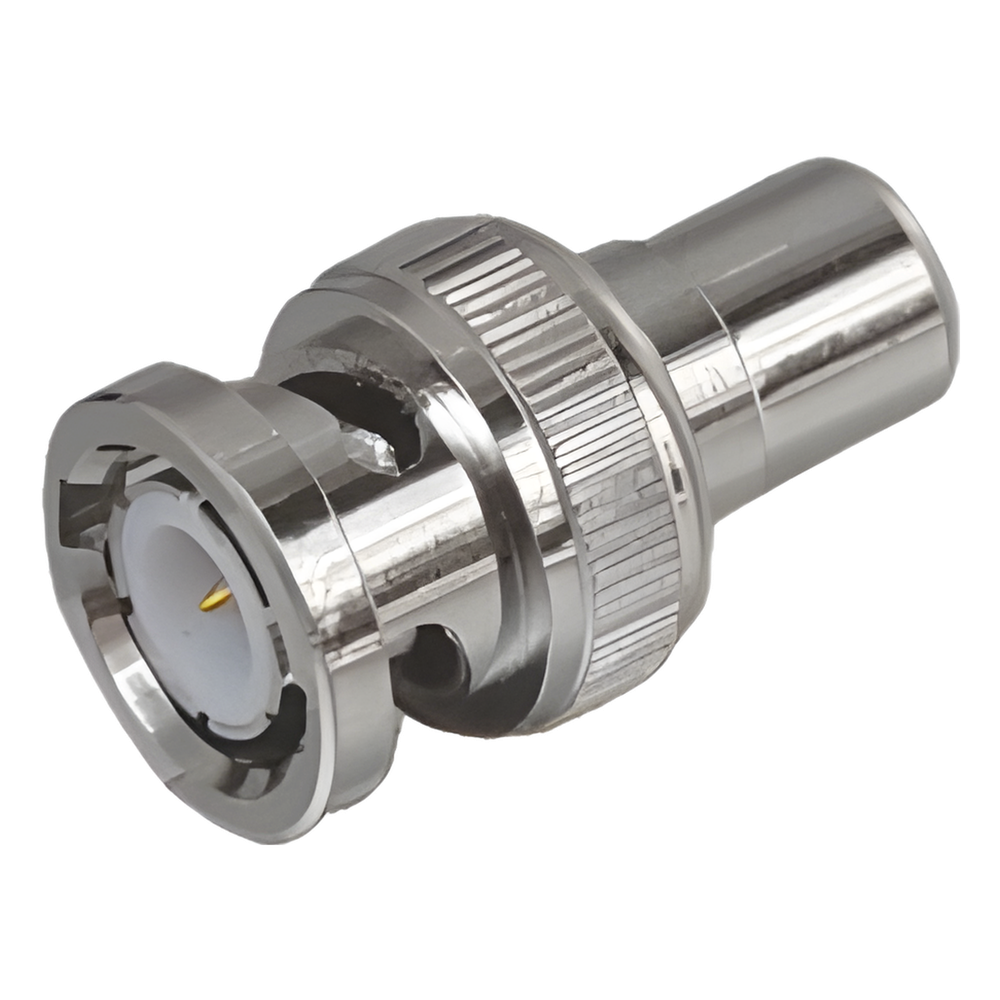 Adaptador en Línea para 75 Ohm, de Conector BNC Macho a RCA Hembra en Aplicaciones de Audio-Video para Cámaras, Monitores y EPCOM TITANIUM TT-RG-02