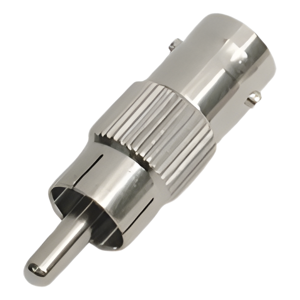 Adaptador en Línea para 75 Ohm, de Conector BNC Hembra a RCA Macho en Aplicaciones de Audio-Video para Cámaras, Monitores y EPCOM TITANIUM TT-RG-03