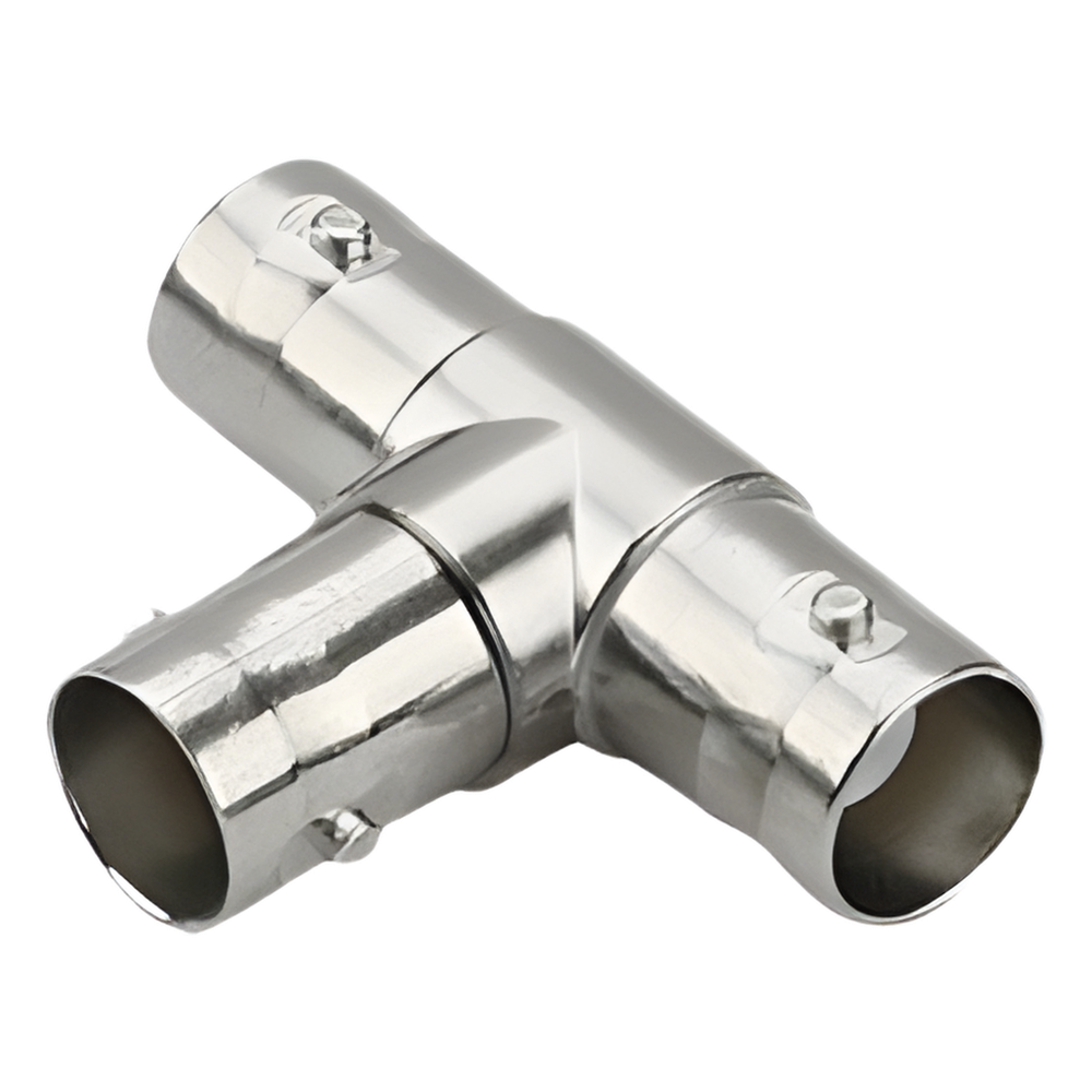 Adaptador en T para 75 Ohm de triple conectores BNC Hembras, Níquel/ Oro/ Teflón. EPCOM TITANIUM TT-RG-10