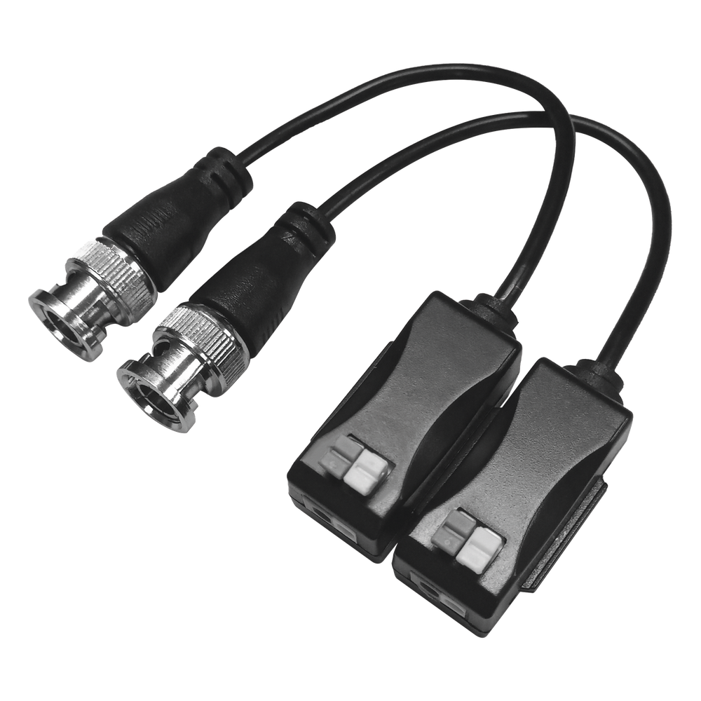 Kit de Transceptores (Baluns) con Terminal PUSH SUPERIOR PIG TAIL en ambos conectores, Resolución 4K , Cable flexible COAXIAL Blindado EPCOM TITANIUM TT101FTURBOZ