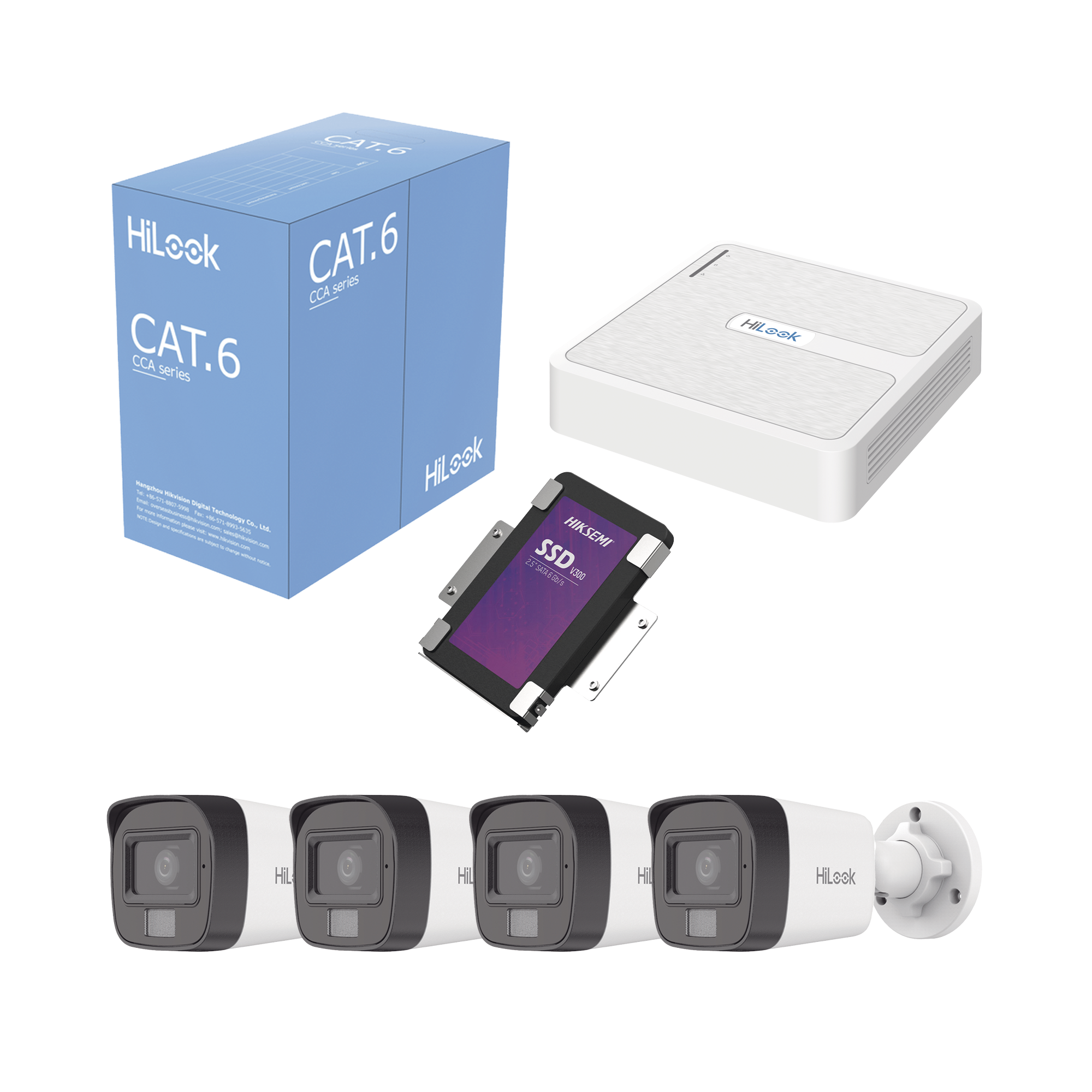 Kit IP 2 Megapixel HiLook by HIKVISION KIPH4B/SSD1TB