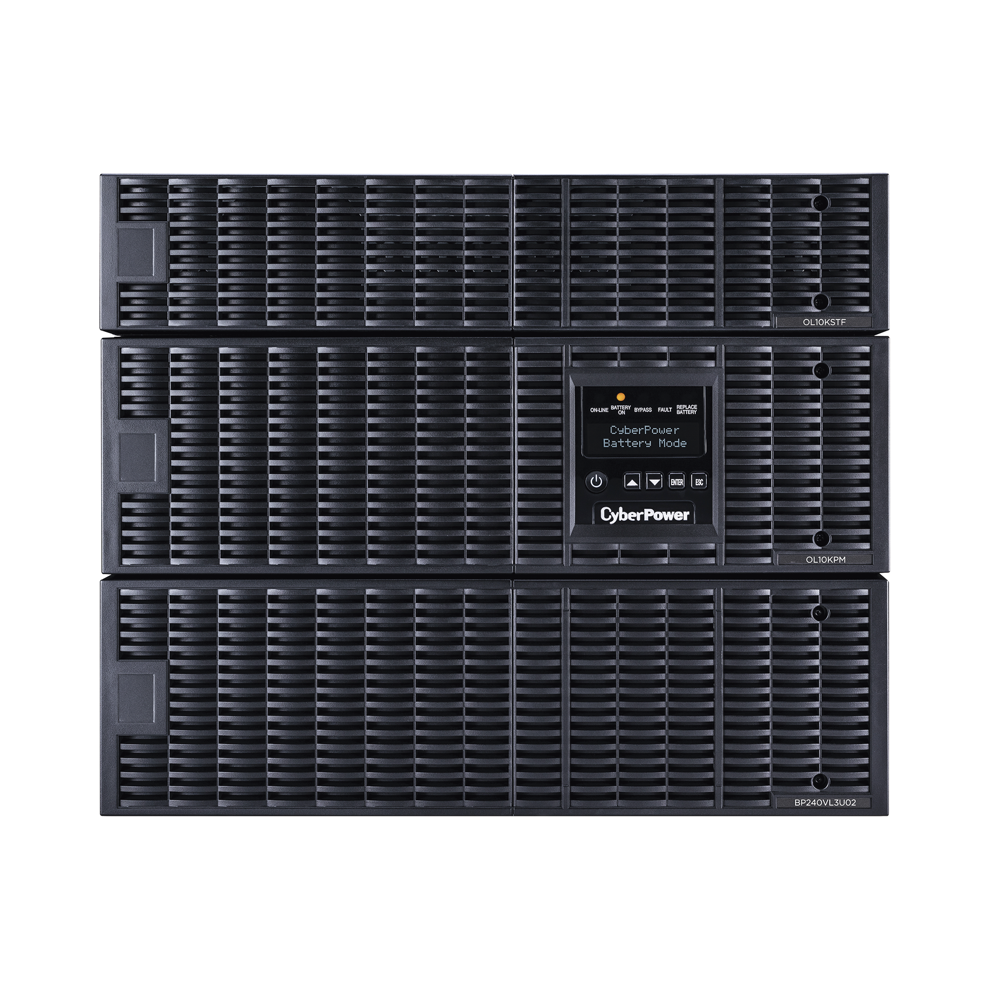 UPS de 10000 VA/10000 W, Online Doble Conversión, 200 - 240 Vac de Entrada, 120 - 240 Vac de Salida, Entrada Hardwired, Onda CYBERPOWER OL10KRTF