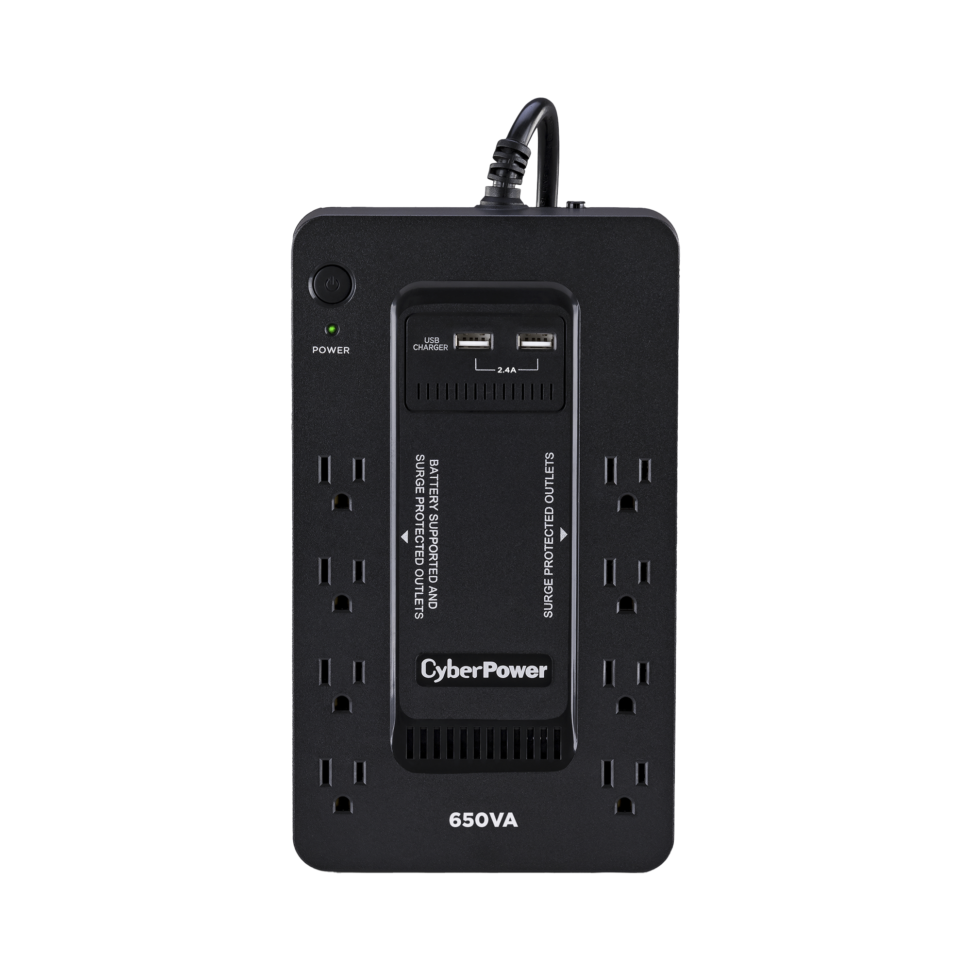 UPS de 650 VA/390 W, Topología Standby con Modo Ahorrador ECO, Entrada 120 Vca NEMA 5-15P, Con 8 Tomas NEMA 5-15R CYBERPOWER SX650U
