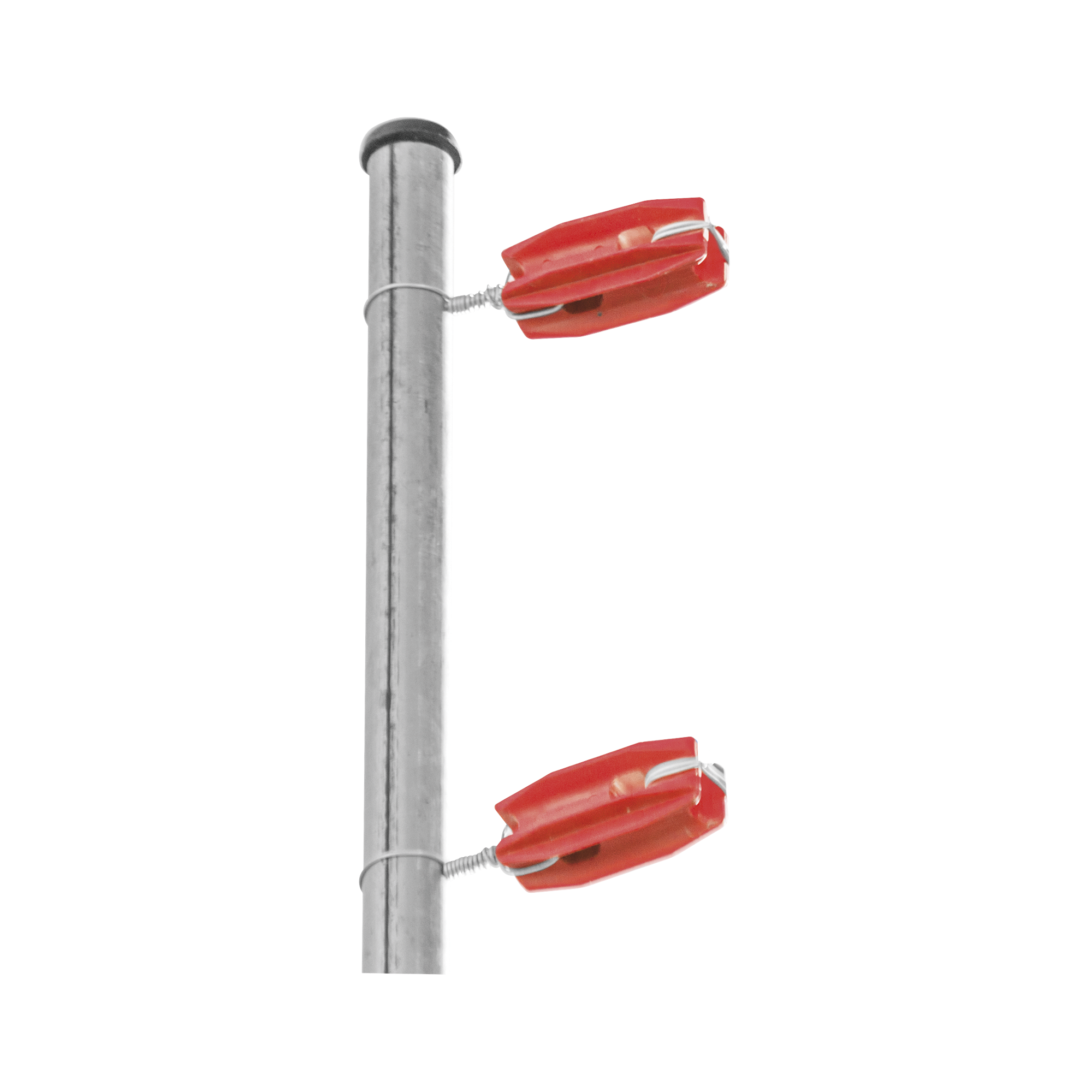 Aislador de color Rojo para postes de esquina de alta Resistencia con Anti UV de uso en cercos eléctricos SFIRE SFESQUINEROR
