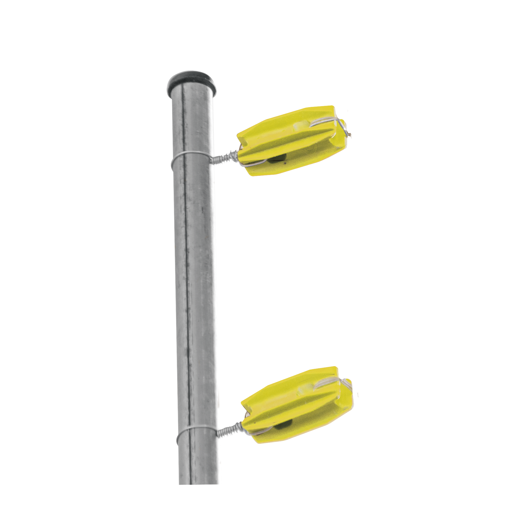 Aislador de color Amarillo para postes de esquina de alta Resistencia con Anti UV de uso en cercos eléctricos SFIRE SFESQUINEROY