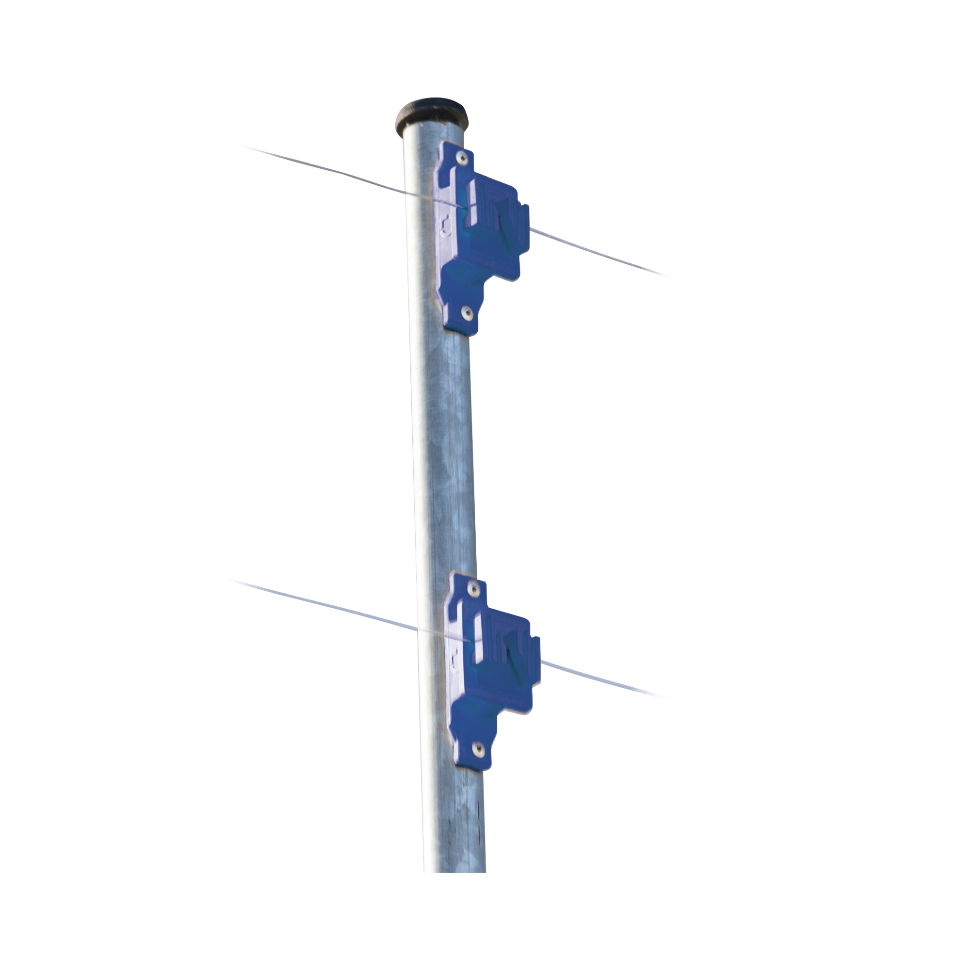 Aislador de Paso colo Azul reforzado para cercos eléctricos, resistente al clima extremoso SFIRE SFPASOB