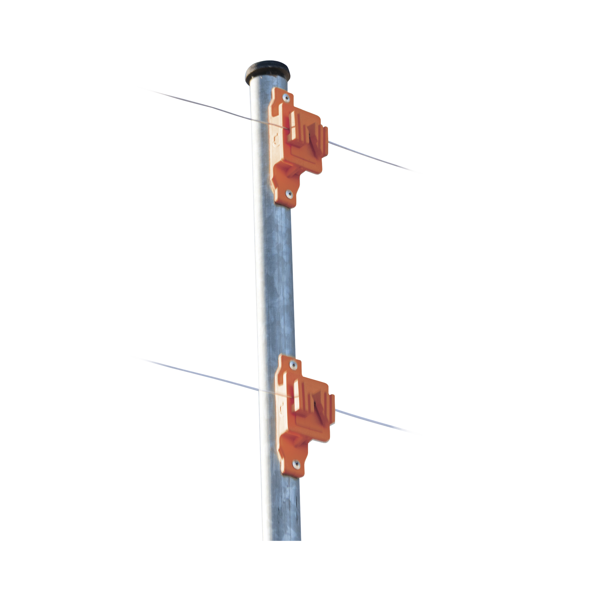 Aislador de Paso color Naranja reforzado para cercos eléctricos, resistente al clima extremoso SFIRE SFPASOOR