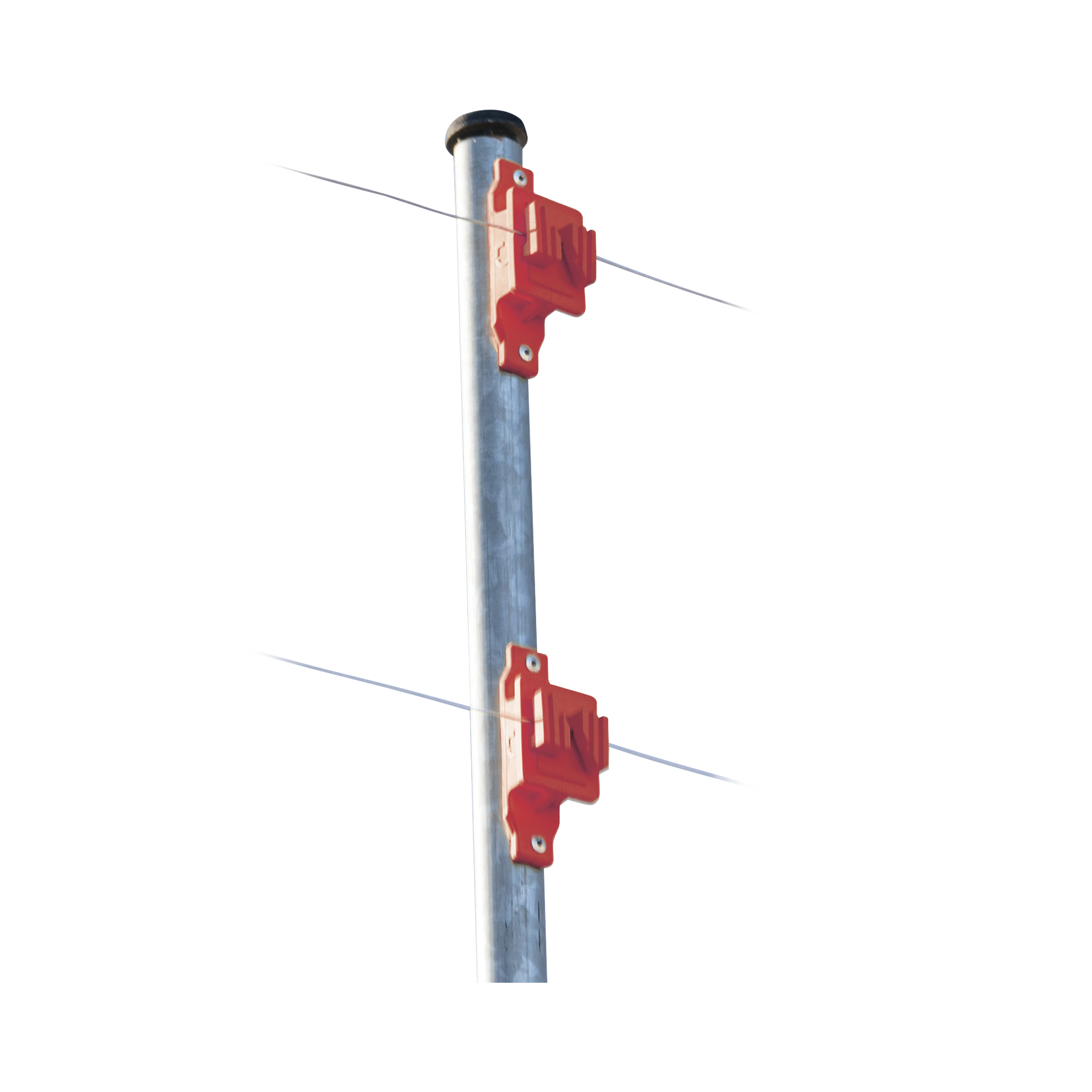 Aislador de Paso color Rojo reforzado para cercos eléctricos, resistente al clima extremoso SFIRE SFPASOR