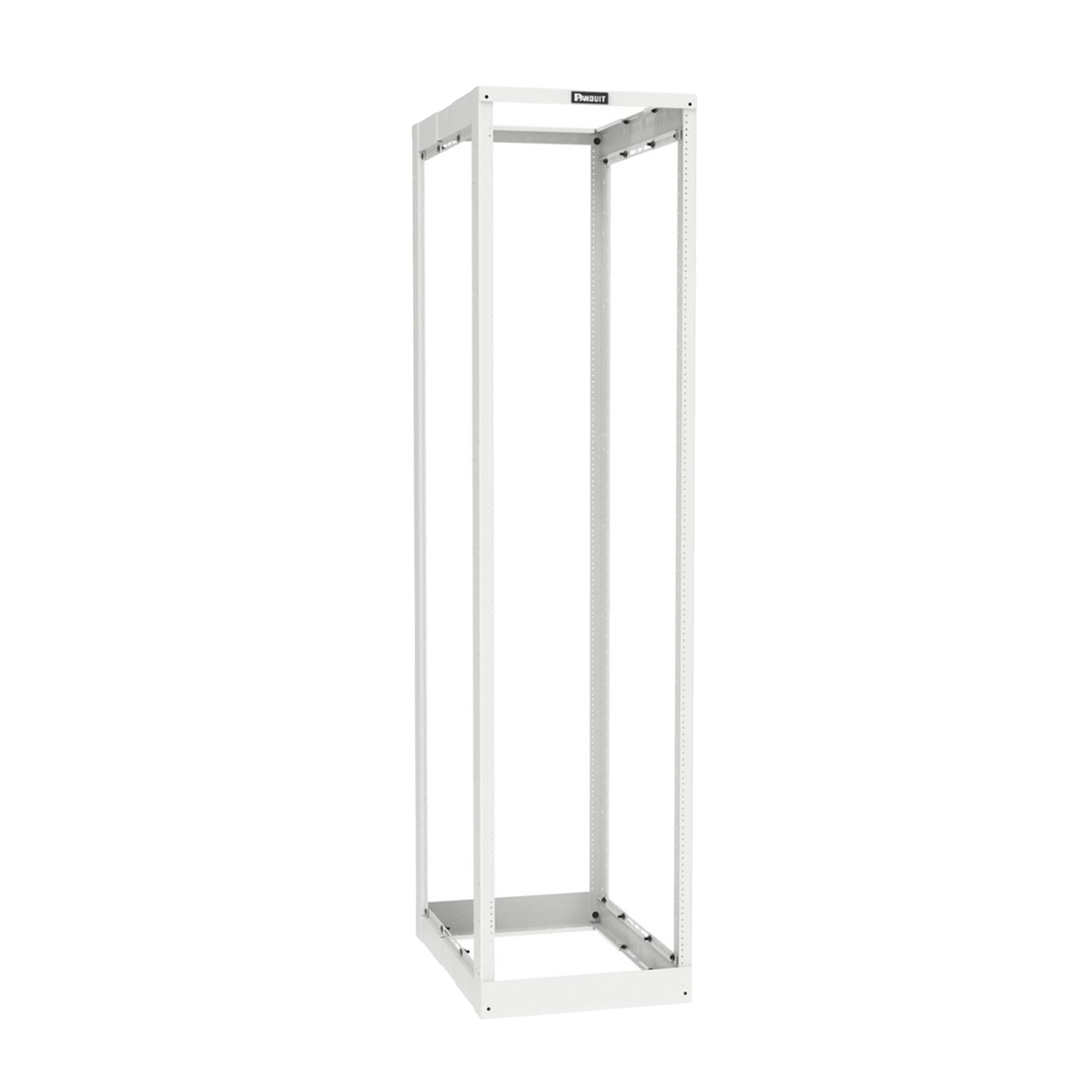 Rack de Cuatro Postes Estándar de 19", Rieles Roscados #12-24, Profundidad Ajustable de 23 a 42 in, 45 Unidades de Rack, Color PANDUIT AR4PWH
