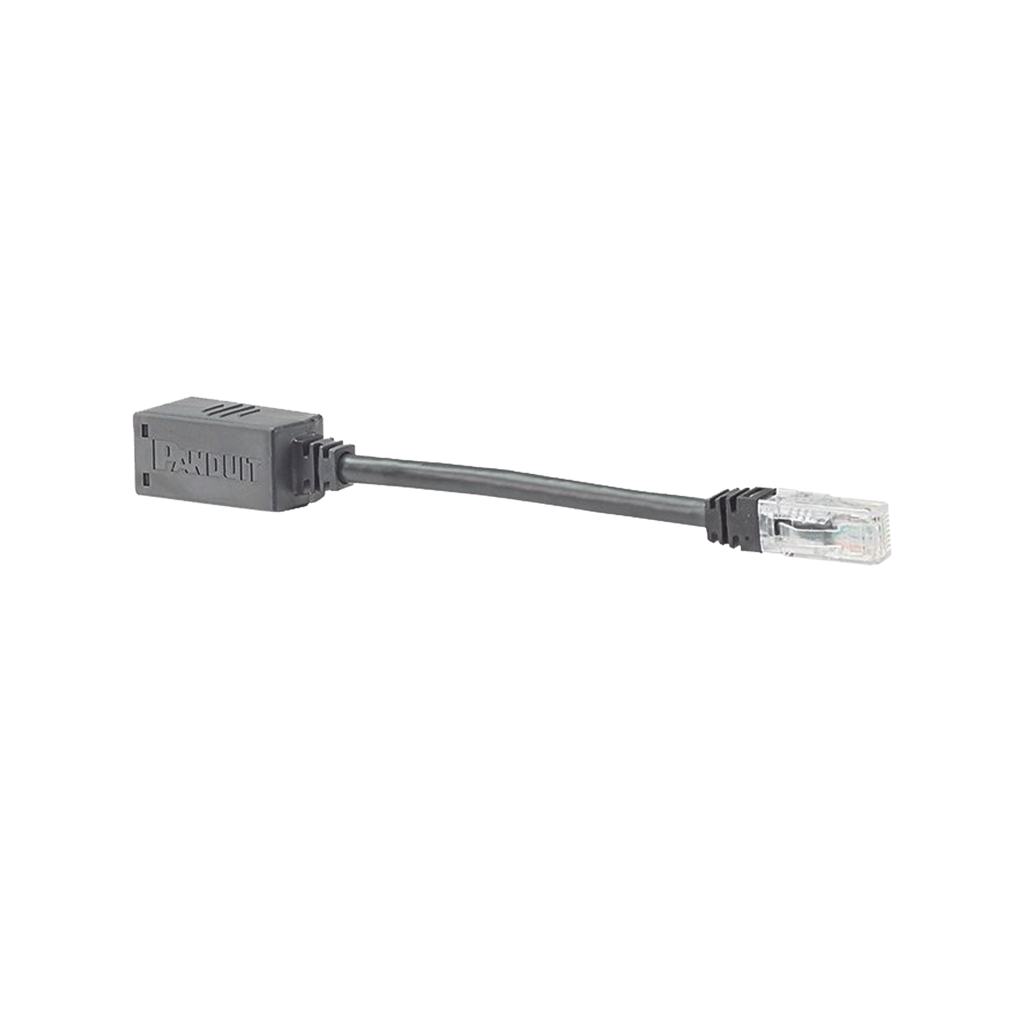 Adaptador Para Desconexión Accidental Segura, Jack a Plug Categoría 6A, UTP, CM, 20.3 cm (7.99 pulgadas) de Longitud, Color PANDUIT BKA6ASD8INBL