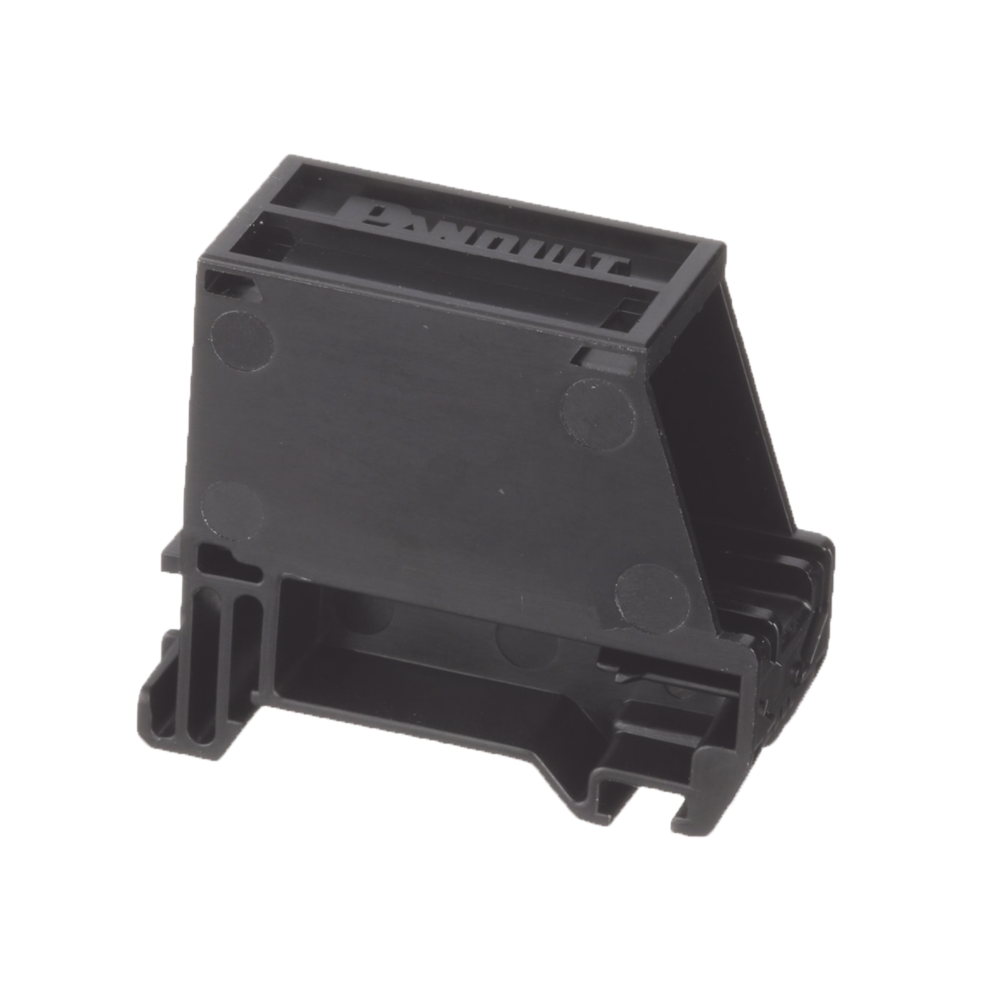 Adaptador de 1 Puerto, Para Conectores Tipo Mini-Com, Blindado, Montaje en Riel Din Estándar de 35 mm (1.38 Pulgadas), Color PANDUIT CADIN1BL-S