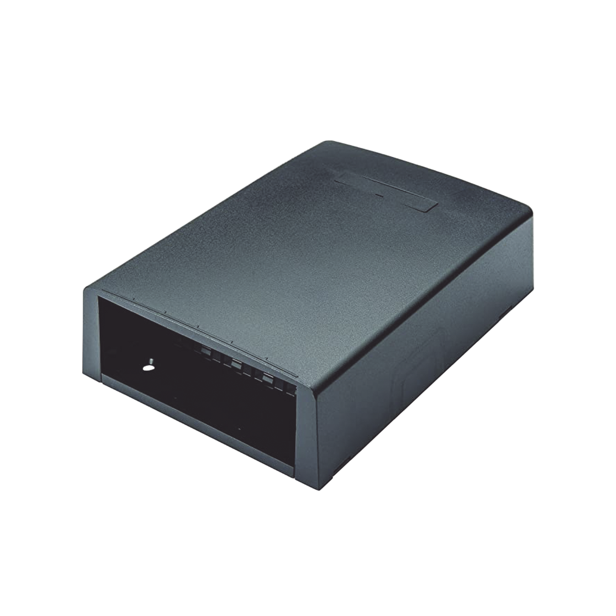 Caja de Montaje en Superficie, con Accesorio para Resguardo de Fibra Óptica, para 12 Módulos Mini-Com, Color Negro PANDUIT CBXF12BL-AY
