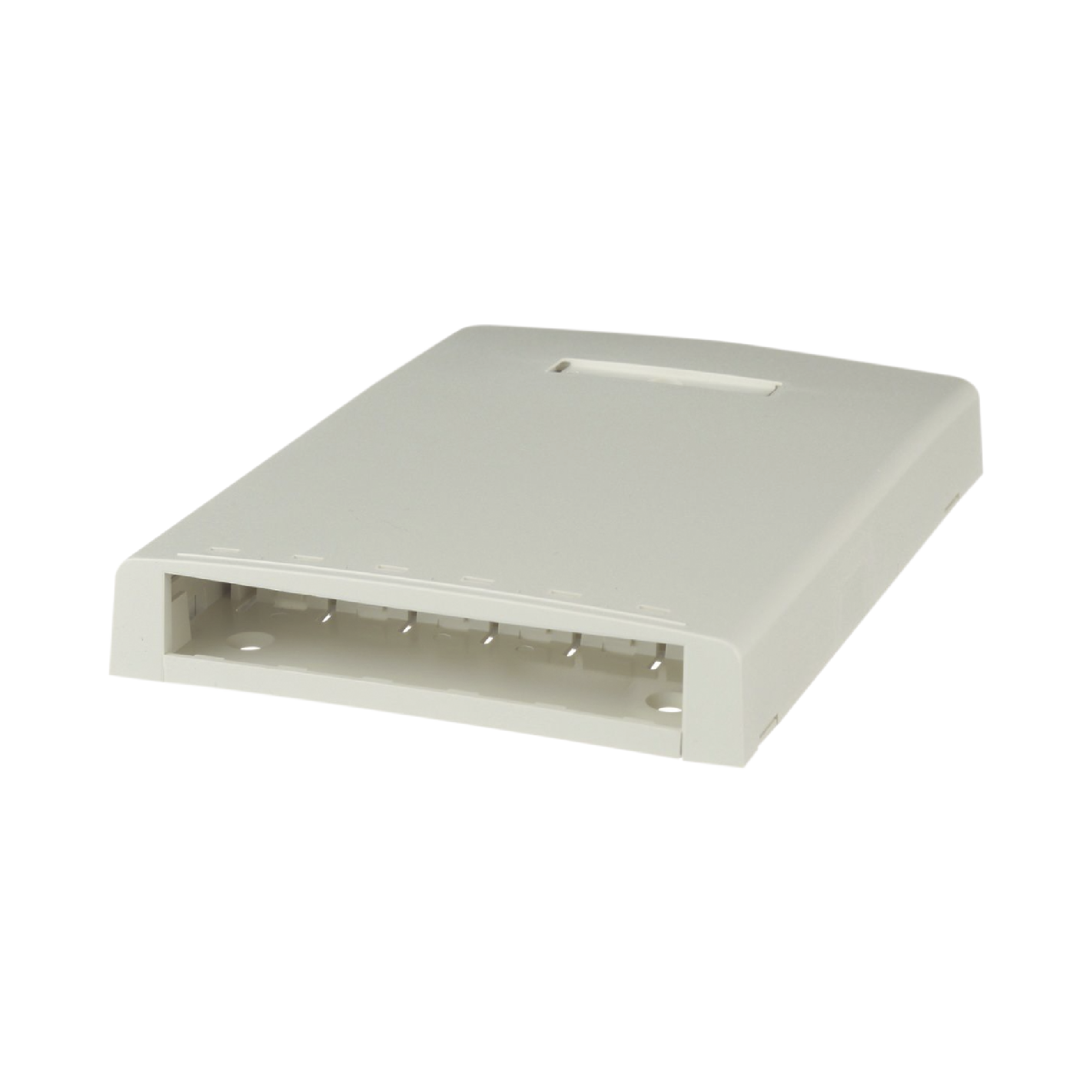 Caja de Montaje en Superficie, con Accesorio para Resguardo de Fibra Óptica, para 6 Módulos Mini-Com, Color Blanco Mate PANDUIT CBXF6IW-AY