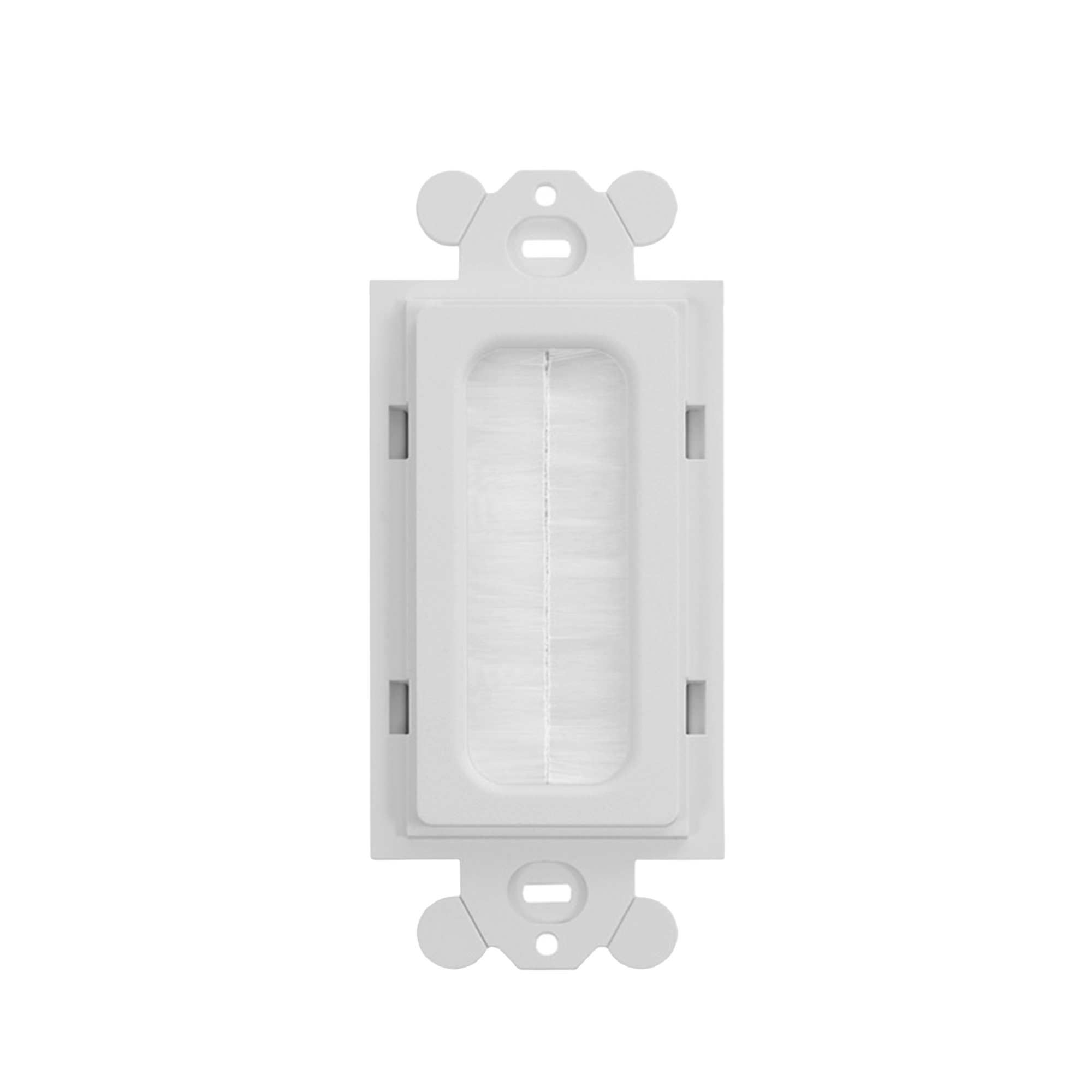 Placa de Pared Pasacables Tipo Cepillo, Est?ndar GFCI, Material ABS, Color Blanco PANDUIT CFGBWH