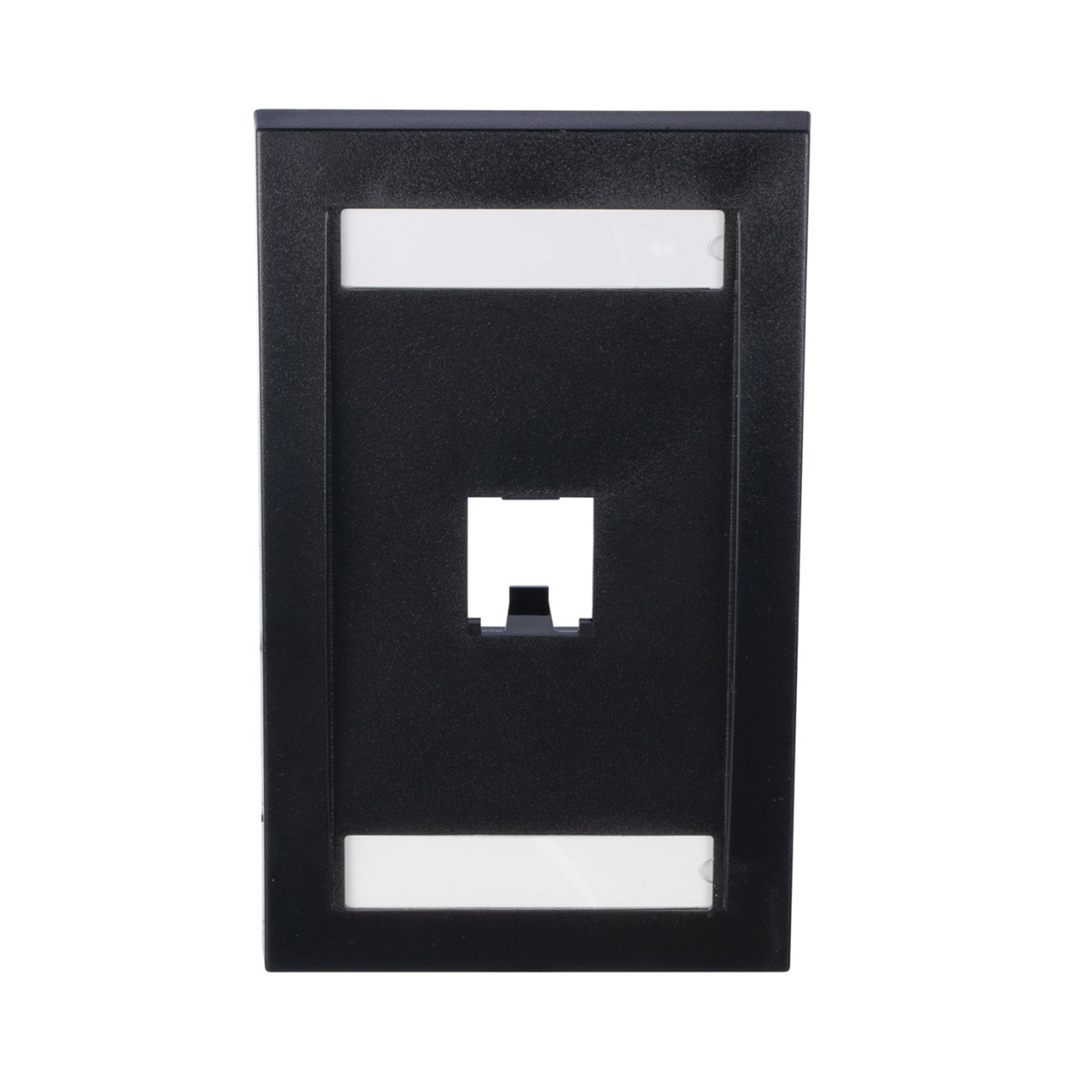 Placa de Pared Vertical Ejecutiva, Salida de 1 Puerto Mini-Com, Con Espacios Para Etiquetas, Color Negro PANDUIT CFPE1BLY