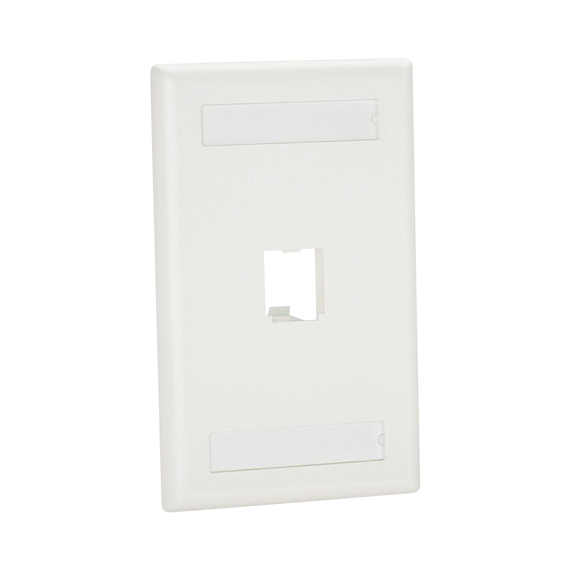 Placa de Pared Vertical Clásica, Salida Para 1 Puerto Mini-Com, Con Espacios Para Etiquetas, Color Blanco Mate PANDUIT CFPL1IWY