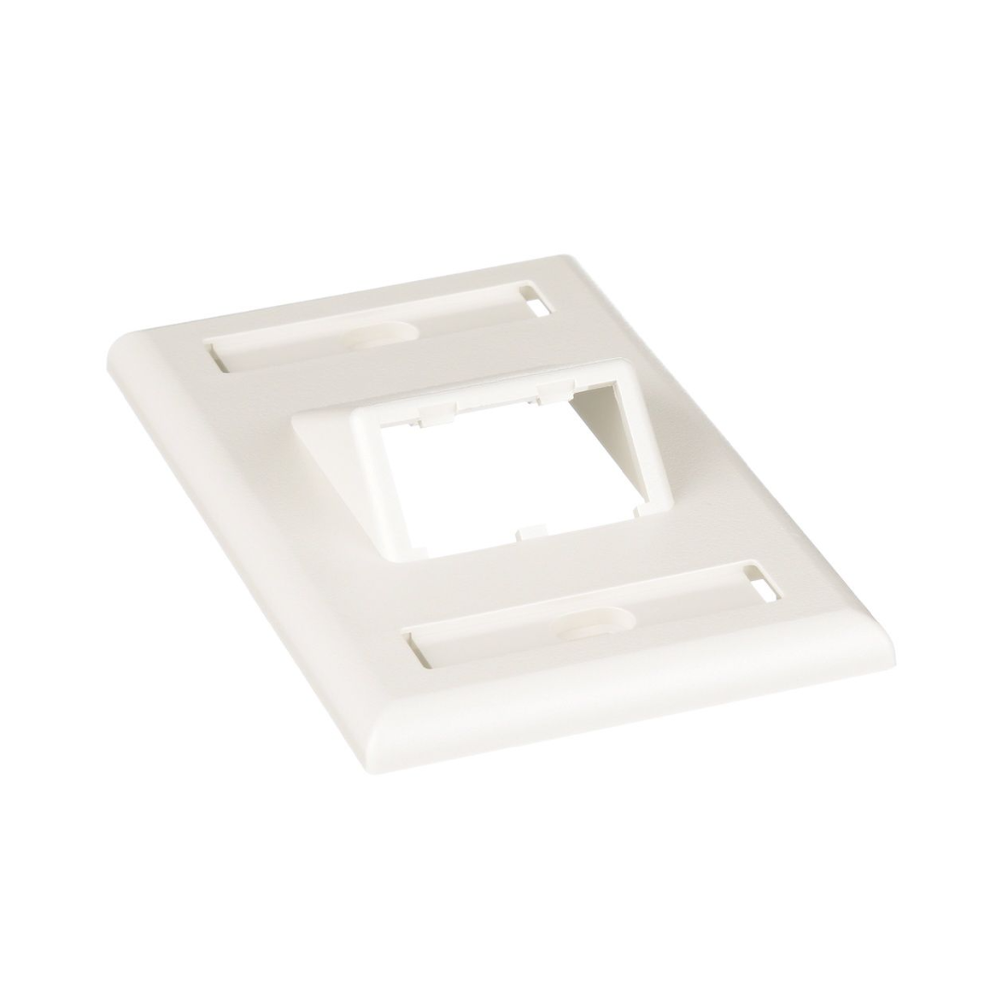 Placa de Pared Vertical Clásica, Salida Para 2 Puertos Mini-Com Inclinados, Con Espacios Para Etiquetas, Color Blanco Mate PANDUIT CFPSL2IWY