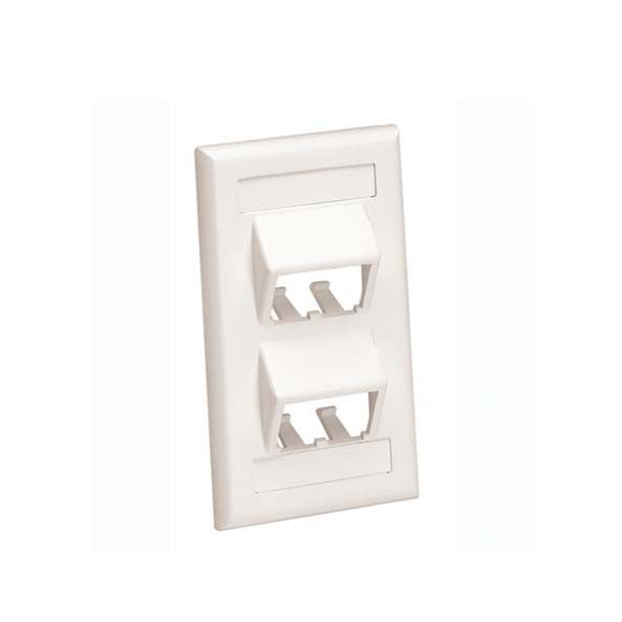 Placa de Pared Vertical Clásica, Salida Para 4 Puertos Mini-Com Inclinados, Con Espacios Para Etiquetas, Color Blanco Mate PANDUIT CFPSL4IWY