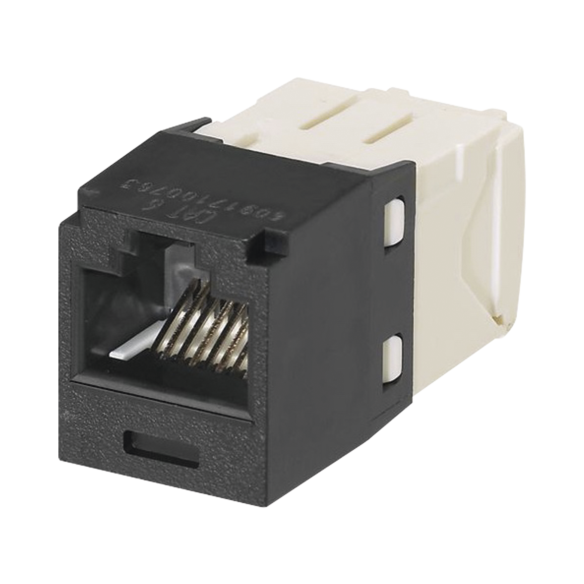 Conector Jack RJ45 Estilo TG, Mini-Com, Categoría 6, de 8 Posiciones y 8 Cables, Color Negro PANDUIT CJ688TGBL