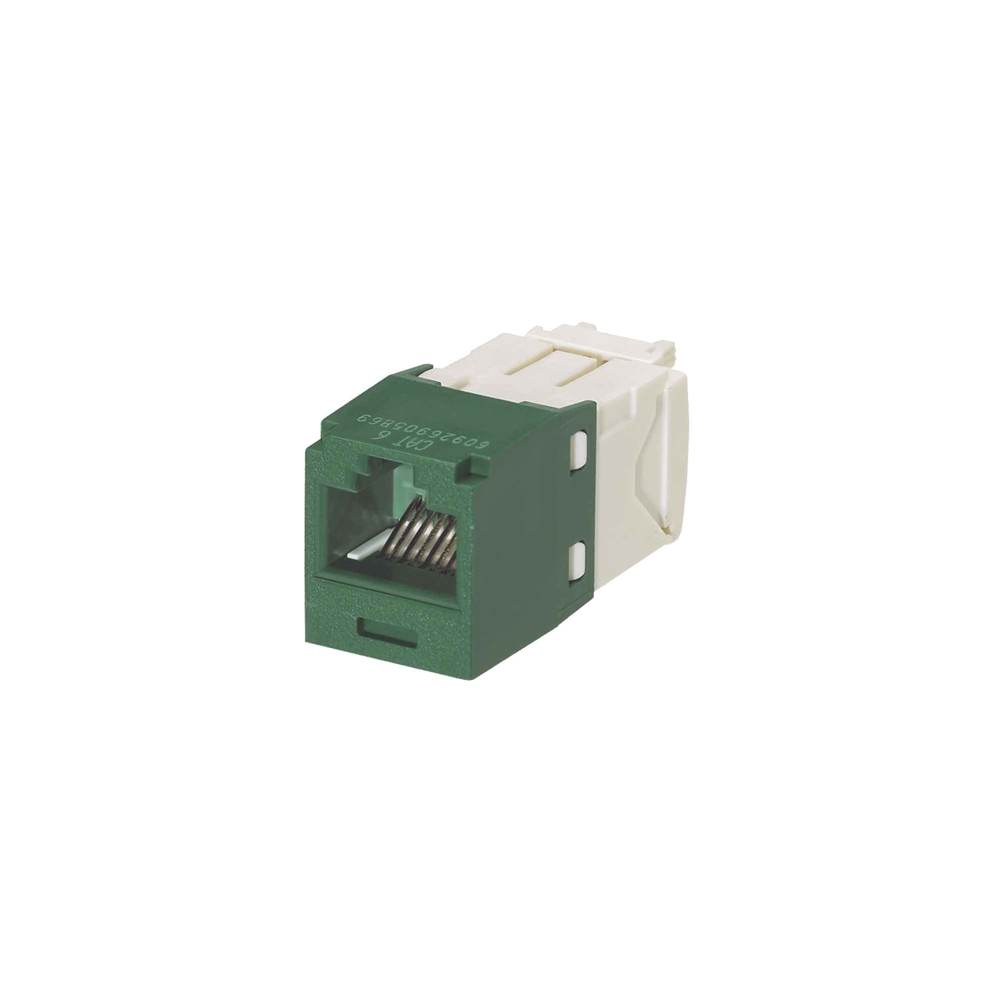 Conector Jack RJ45 Estilo TG, Mini-Com, Categoría 6, de 8 Posiciones y 8 Cables, Color Verde PANDUIT CJ688TGGR