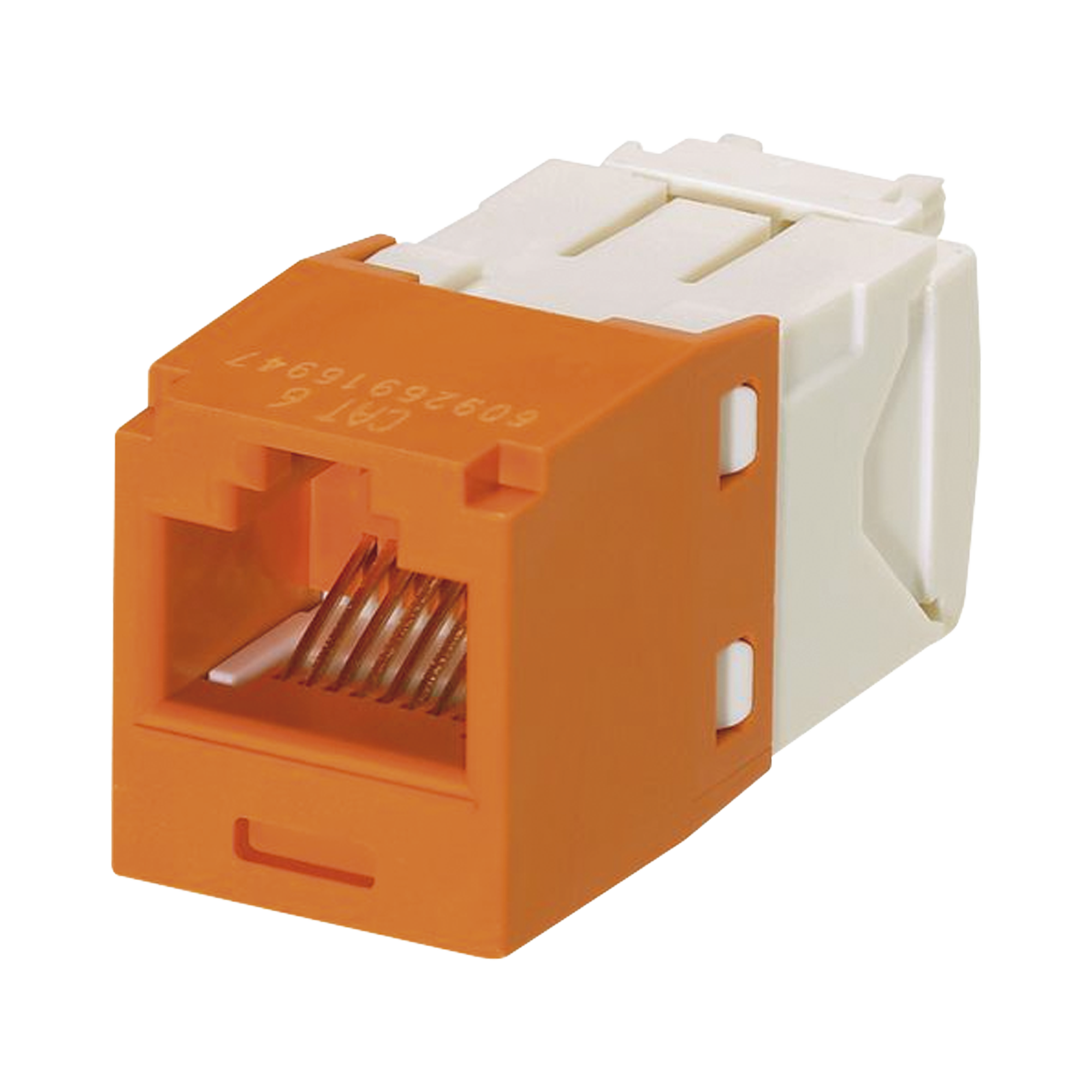 Conector Jack RJ45 Estilo TG, Mini-Com, Categoría 6, de 8 Posiciones y 8 Cables, Color Naranja PANDUIT CJ688TGOR