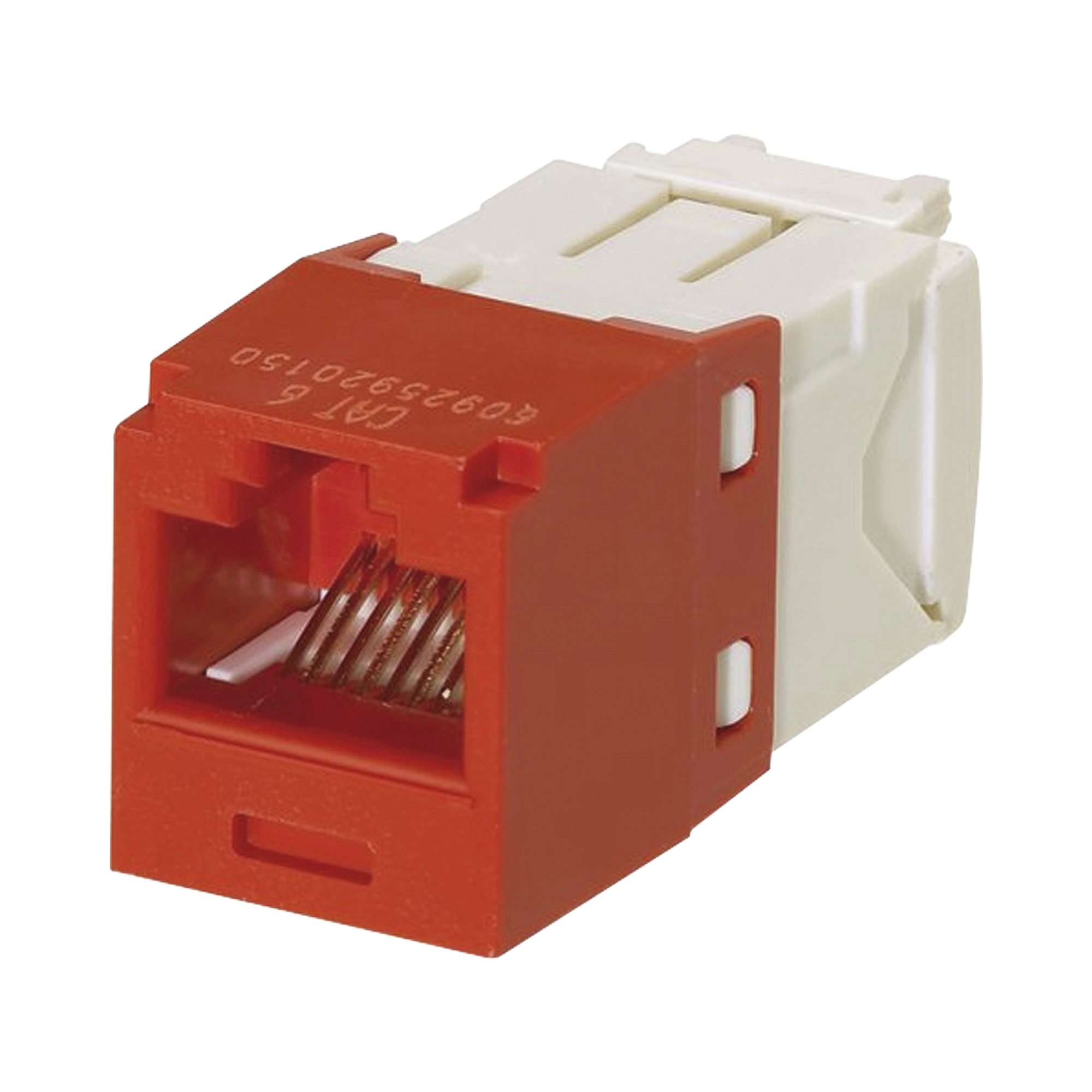 Conector Jack RJ45 Estilo TG, Mini-Com, Categoría 6, de 8 Posiciones y 8 Cables, Color Rojo PANDUIT CJ688TGRD