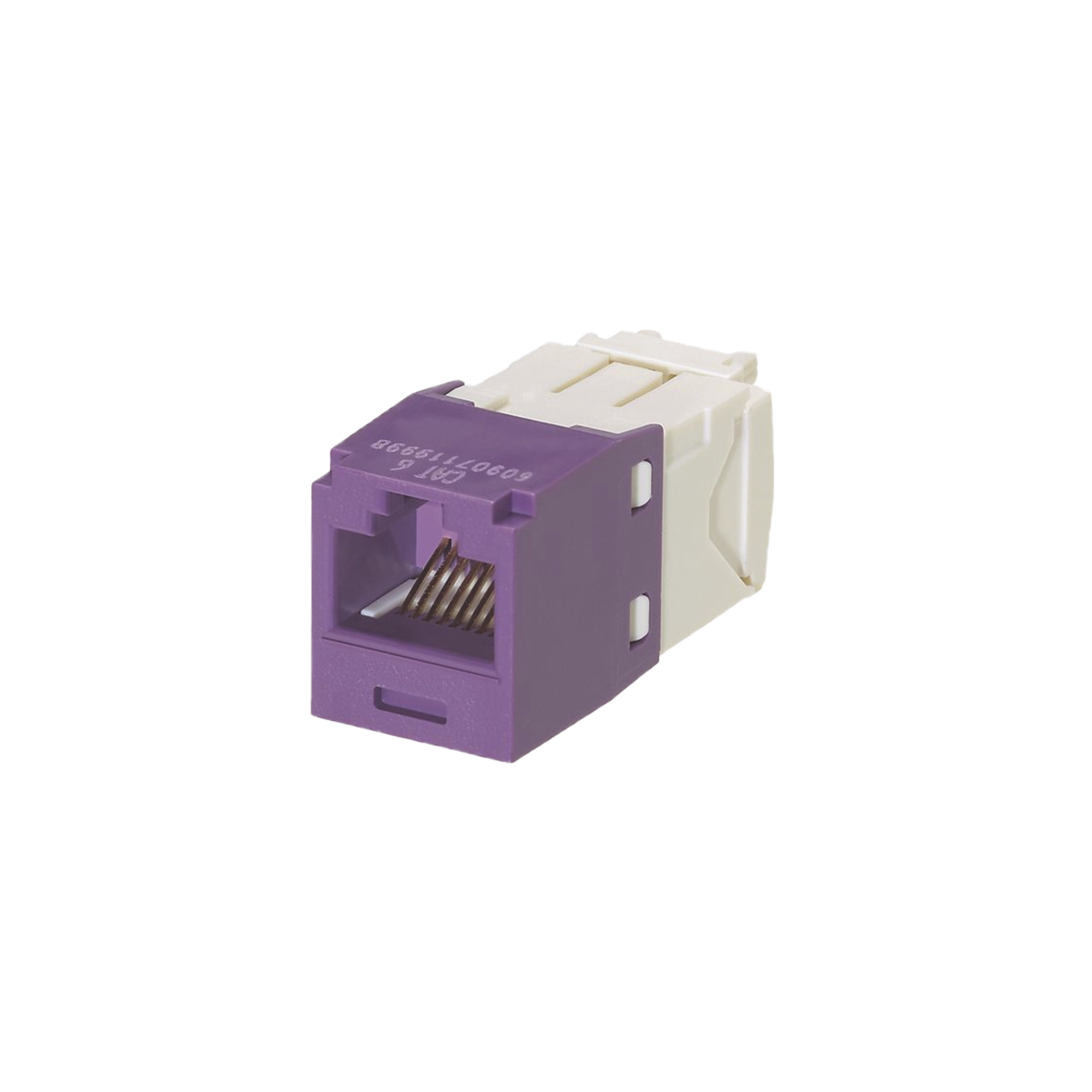 Conector Jack RJ45 Estilo TG, Mini-Com, Categoría 6, de 8 Posiciones y 8 Cables, Color Violeta PANDUIT CJ688TGVL