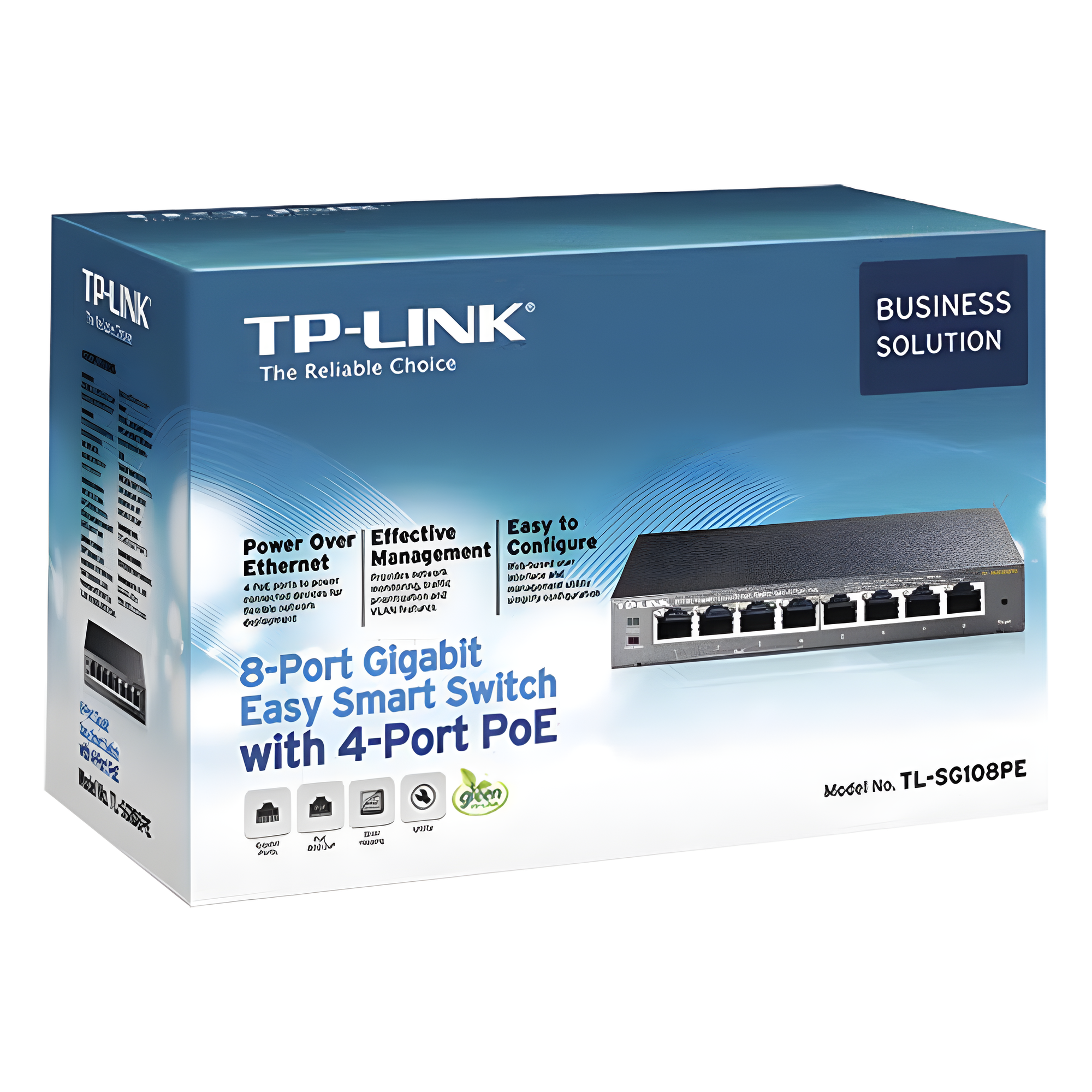 Easy Smart Switch PoE JetStream , 8 puertos 10/100/1000 Mbps 55 W TP-LINK TL-SG108PE