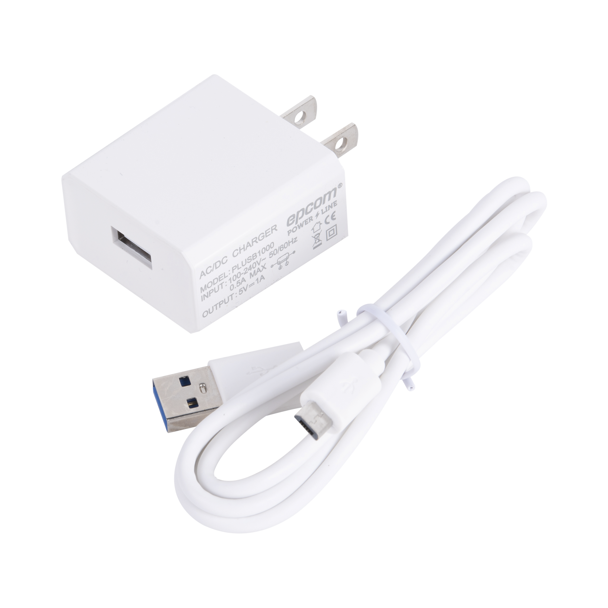 Cargador Micro-USB Profesional de 1 Puerto EPCOM POWERLINE PLUSB1000V
