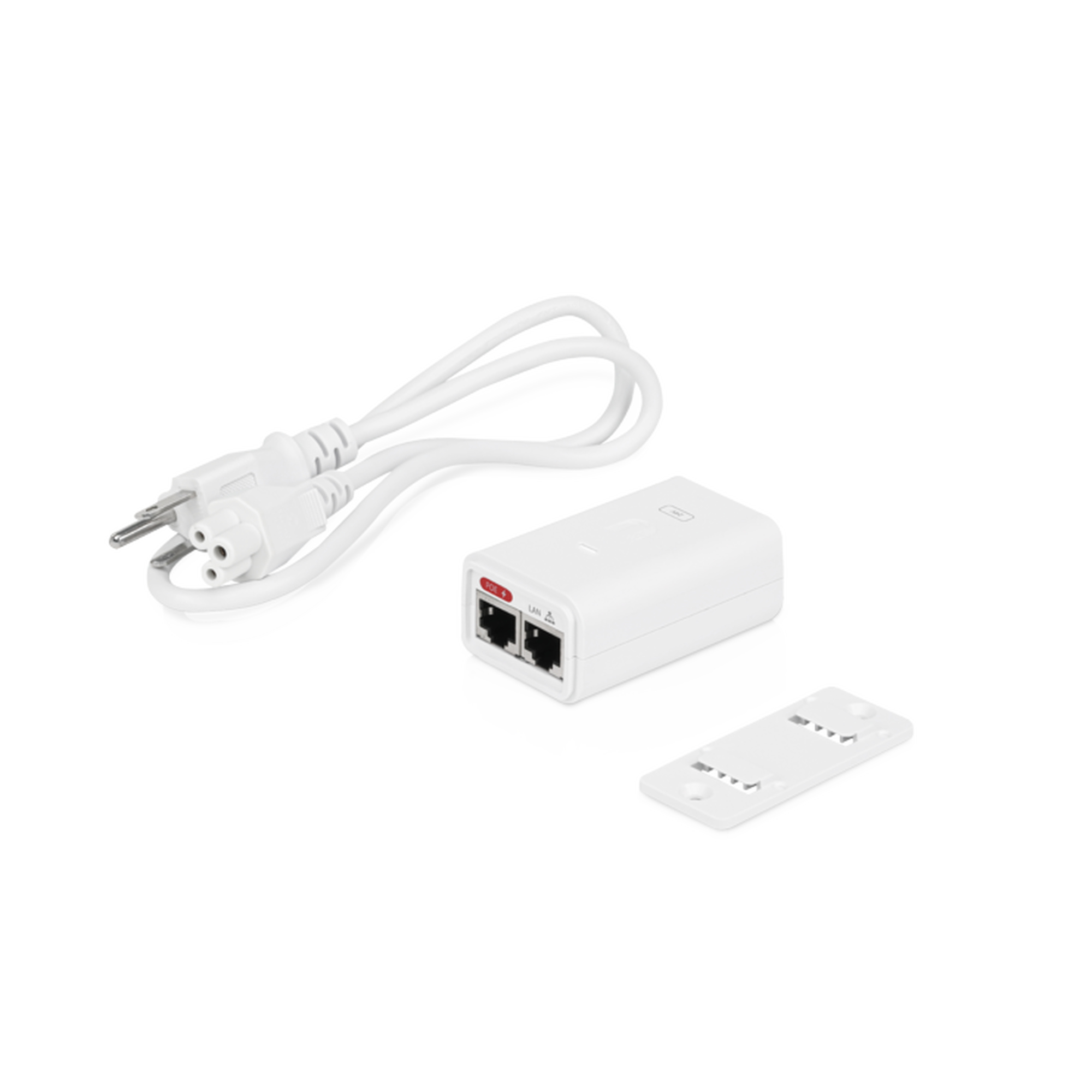 Adaptador PoE Ubiquiti Gigabit de 24 VDC, 0.3 A UBIQUITI POE-24-7W-G-WH