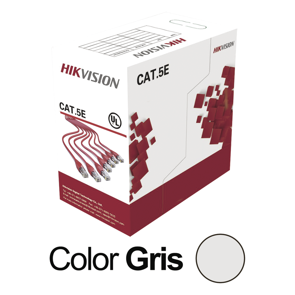 Bobina de Cable UTP 305 Metros (1000 Pies) HIKVISION DS-1LN5E-S