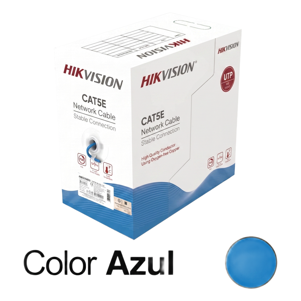 Bobina de Cable UTP 305 Metros (1000 Pies) HIKVISION DS-1LN5E-SB