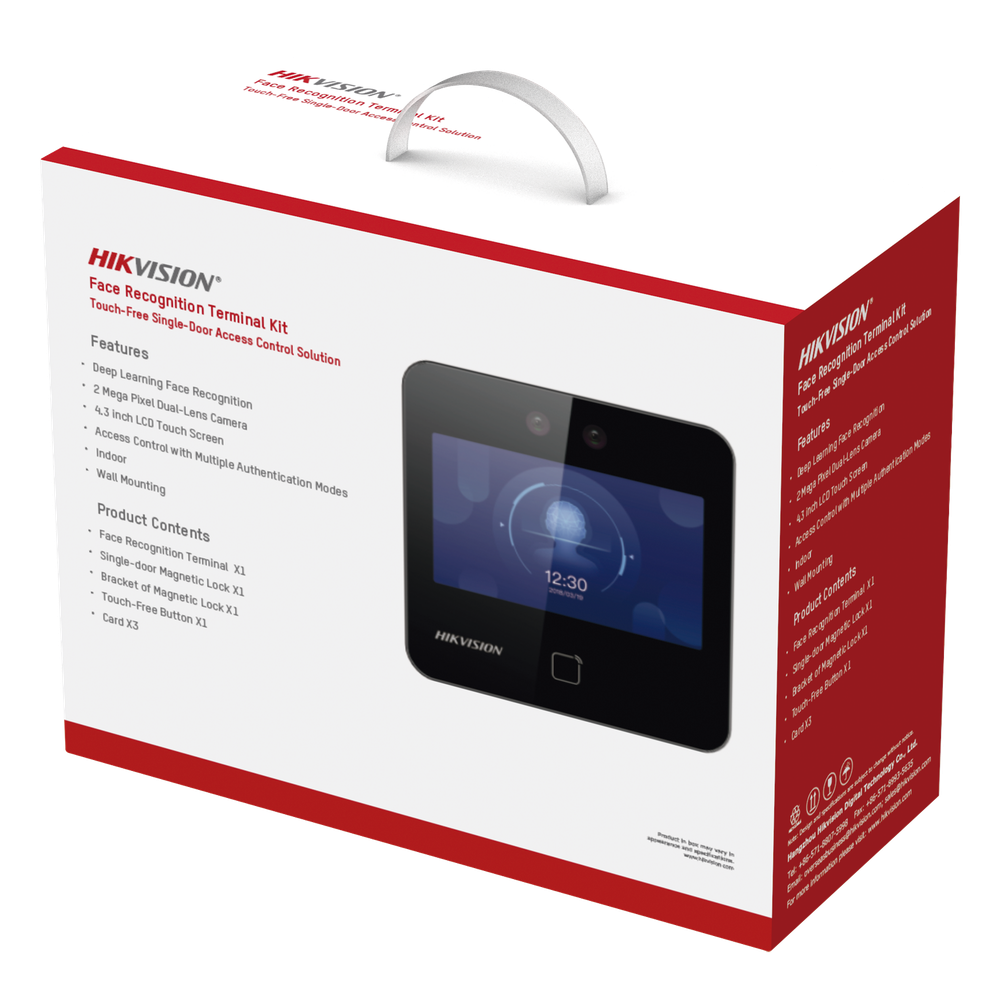 Kit de Control de Acceso TODO INCLUIDO con Lector de Rostros, QRs y Tarjetas HIKVISION DS-KAS343