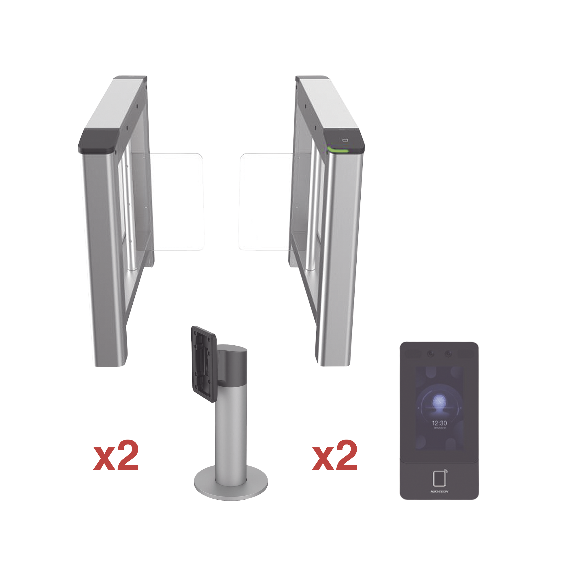 Kit de Torniquete con Terminales Faciales incluidas HIKVISION DS-K3B220-KIT