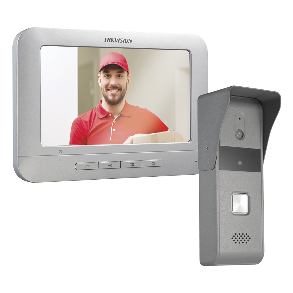Kit de Videoportero Analógico con Pantalla LCD a Color de 7" HIKVISION DS-KIS203-T