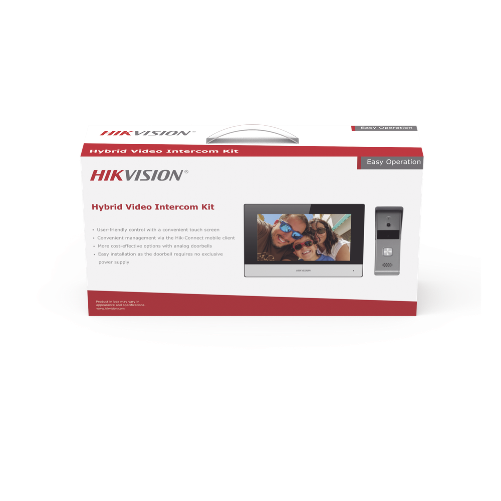 Kit de Videoportero Híbrido Analógico de Metal HIKVISION DS-KIS303-P