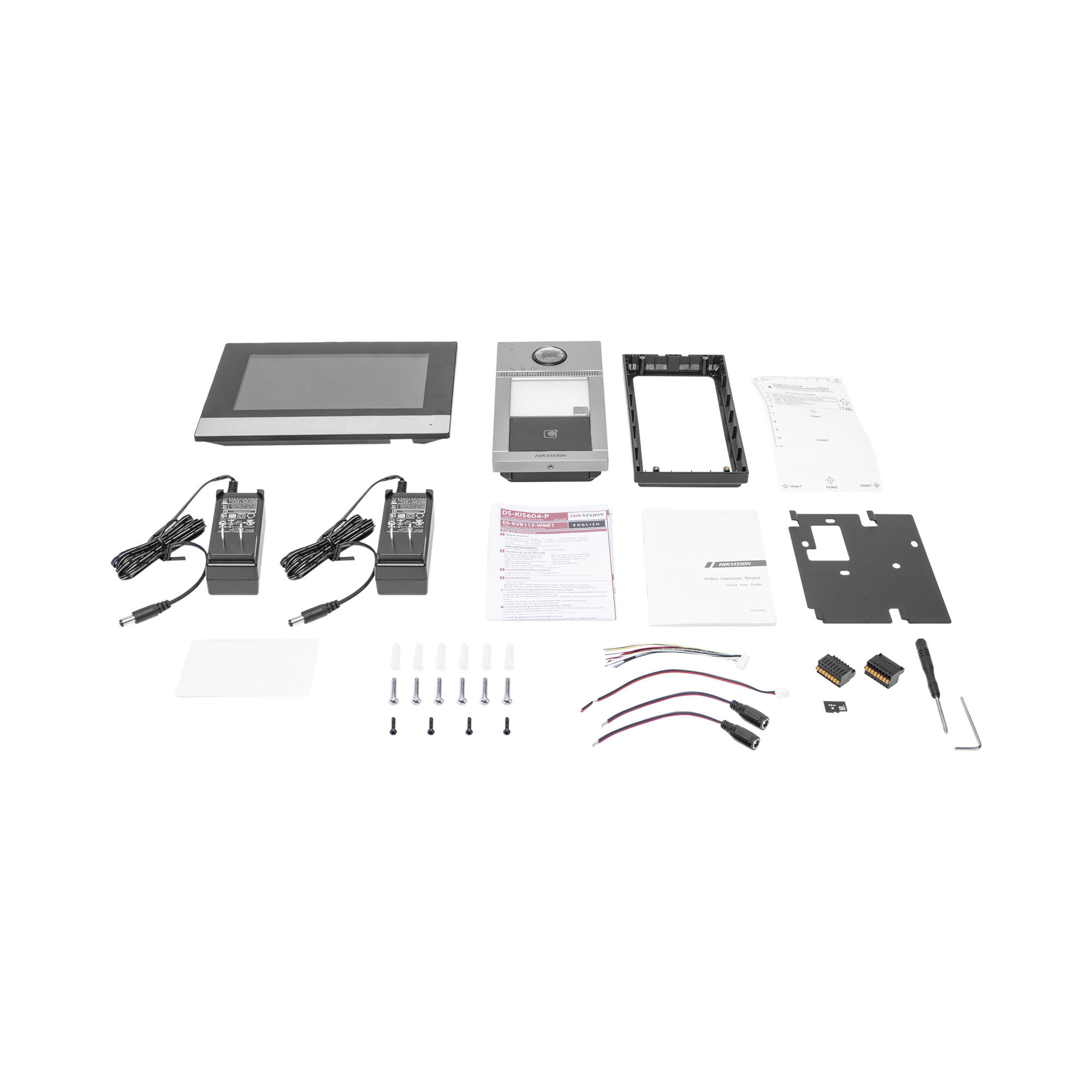 Kit de Videoportero IP PoE Estandar con llamada a App de Smartphone (Hik-Connect) HIKVISION DS-KIS604-P(C)