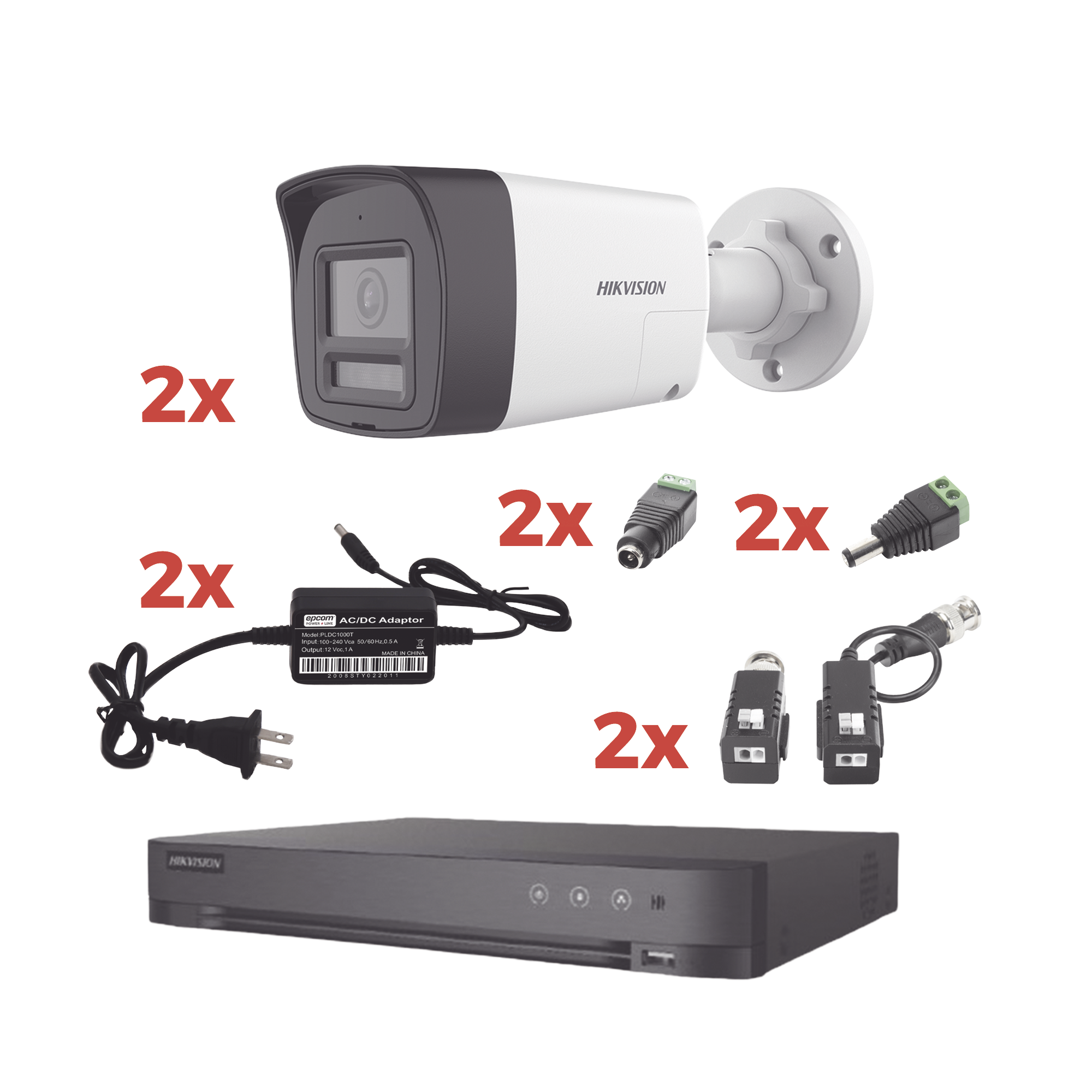 Kit Audio Bidireccional TurboHD 1080p HIKVISION KH-1080P-2B-TWA