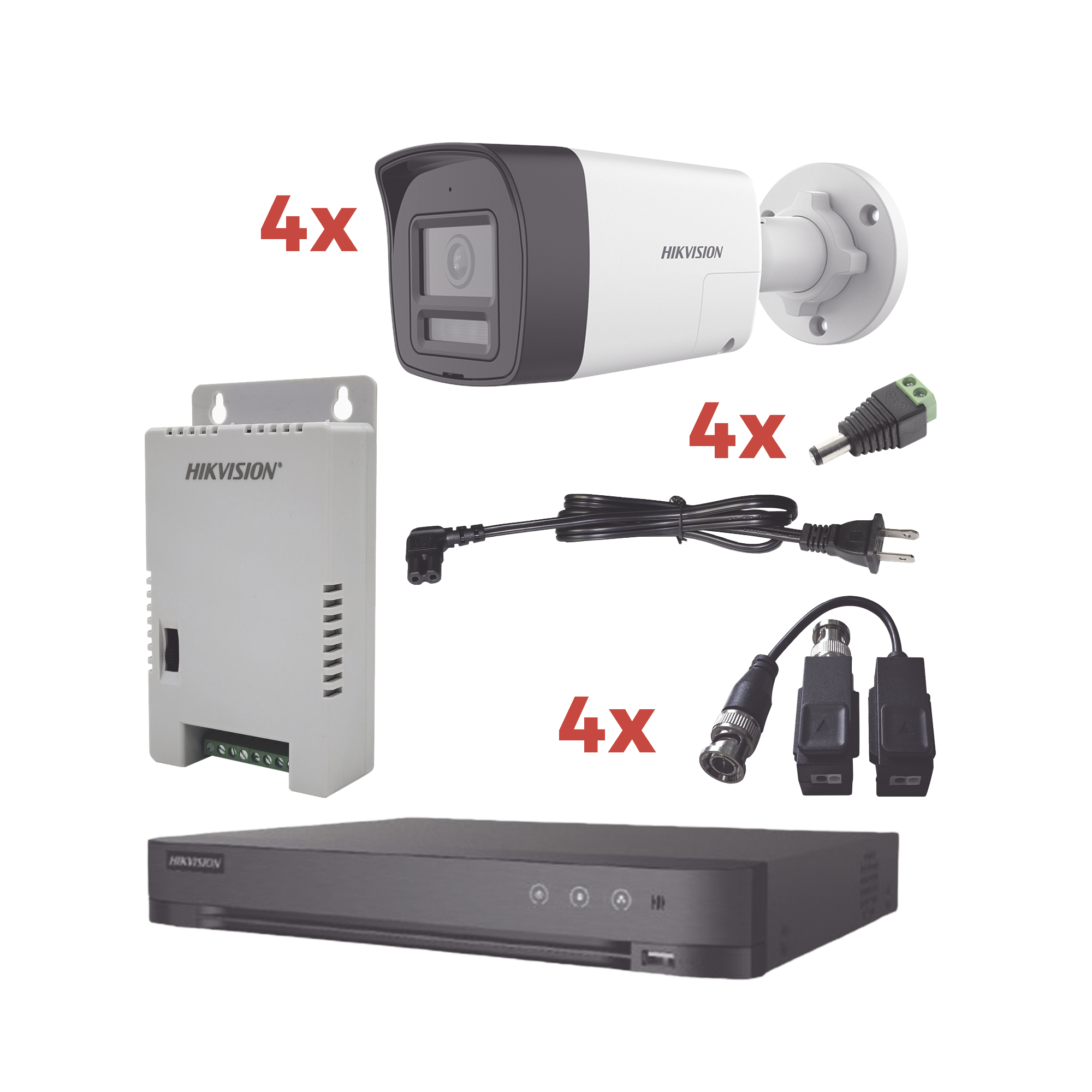 Kit Audio Bidireccional TurboHD 1080p HIKVISION KH-1080P-4B-TWA