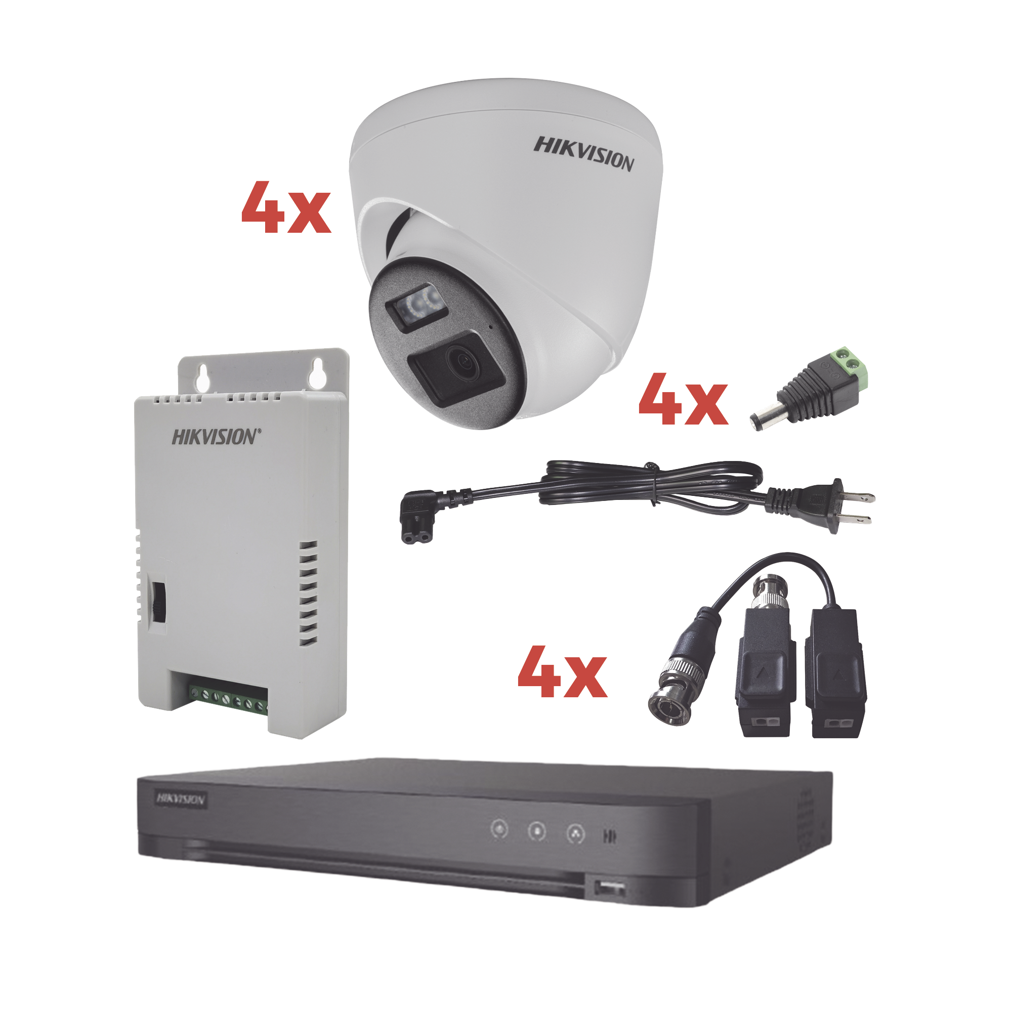 Kit Audio Bidireccional TurboHD 1080p HIKVISION KH-1080P-4E-TWA