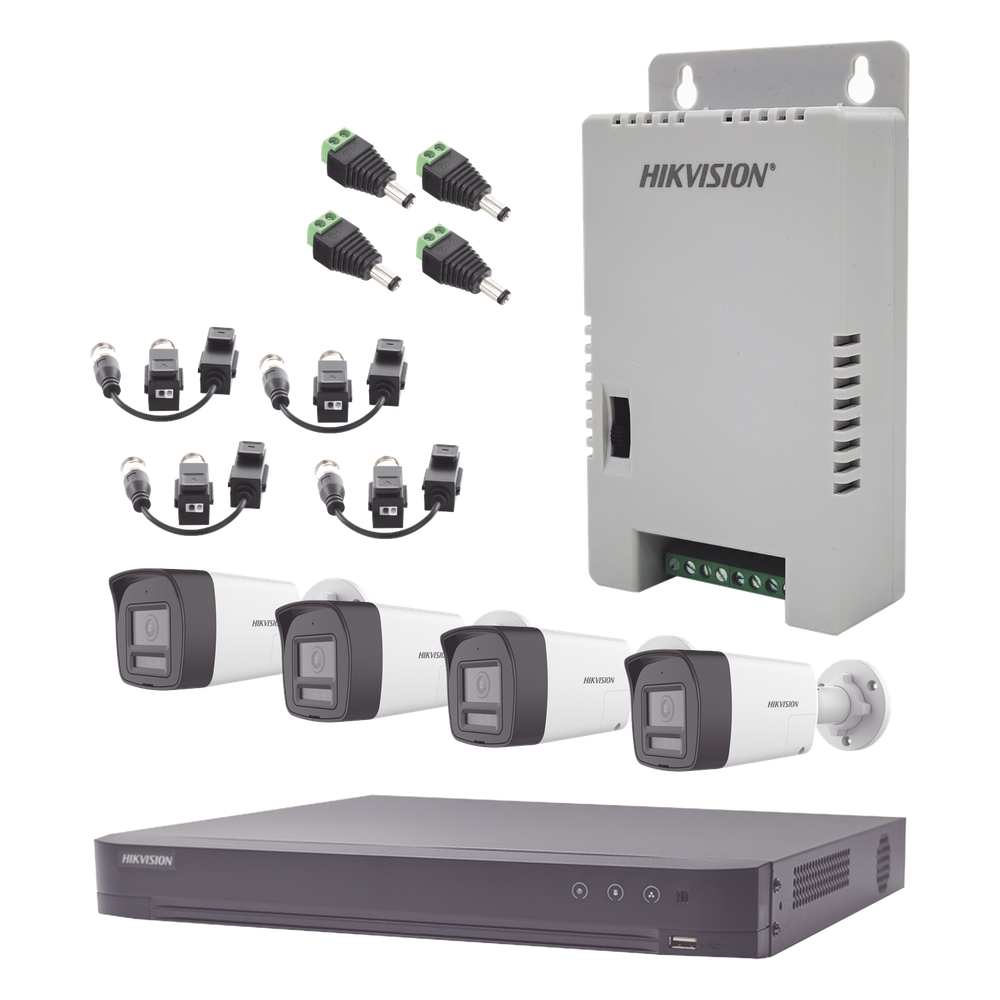 Kit Audio Bidireccional TurboHD 3K Real HIKVISION KH-4K-4B-TWA