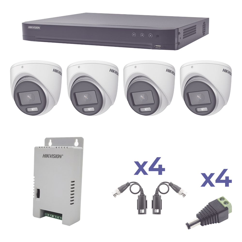 KIT COLORVU TURBOHD 1080p HIKVISION KH1080P4EC