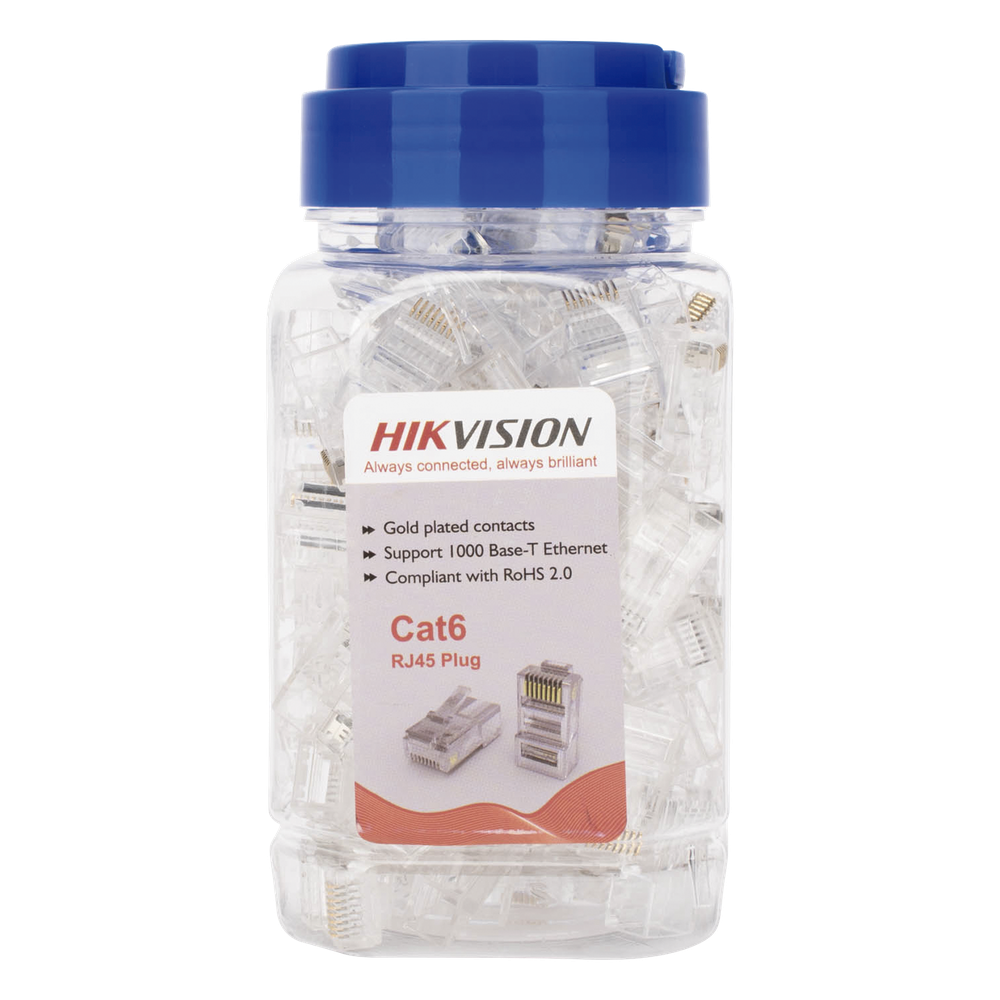 Bote con 100 Piezas de Plug Modular RJ45 HIKVISION DS-1M6UA-30U