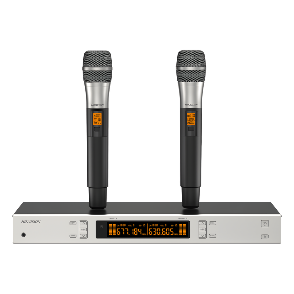 Kit de Micrófonos Inalámbricos UHF HIKVISION DS-QAPMKHC2-2U