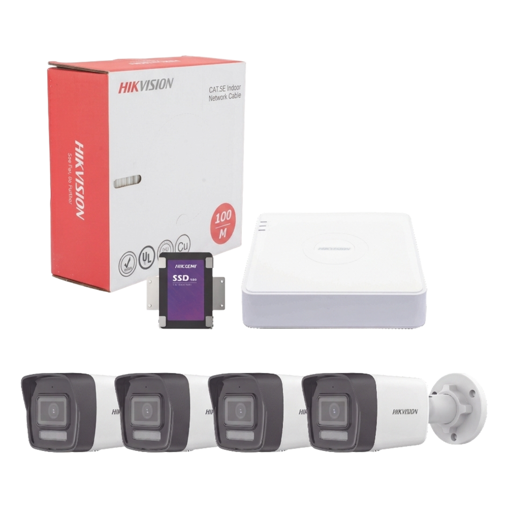 Kit IP 4 Megapixel HIKVISION KIT4MP/4B/1TB