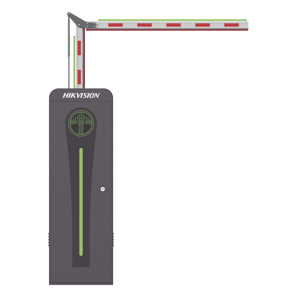Barrera Vehicular con Brazo Articulado Iluminado Led 3 mts INCLUIDO (1.5 + 1.5) HIKVISION KT-320-ART(3MR)