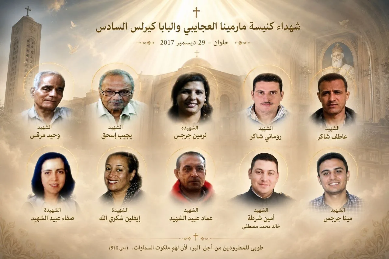 شهداء كنيسة مارمينا والبابا كيرلس - حلوان